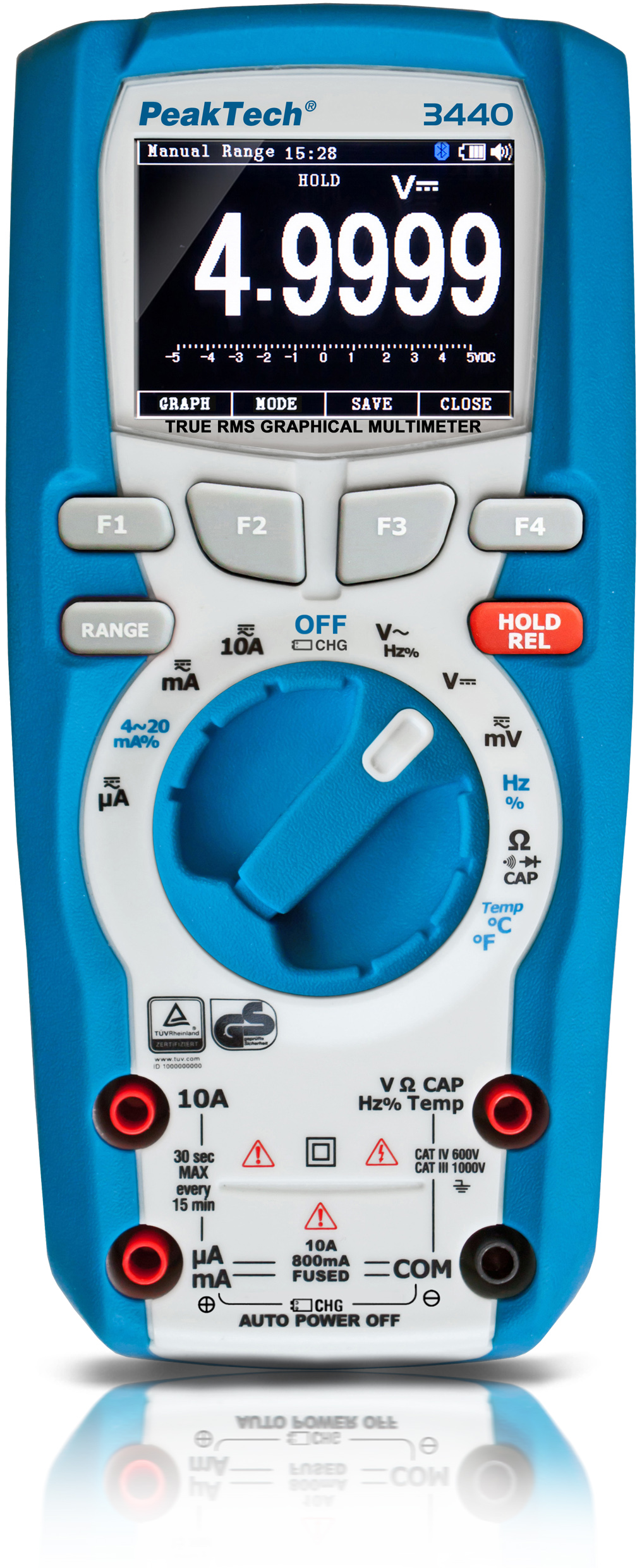 «PeakTech® P 3440» True RMS graphic multimeter 50,000 counts