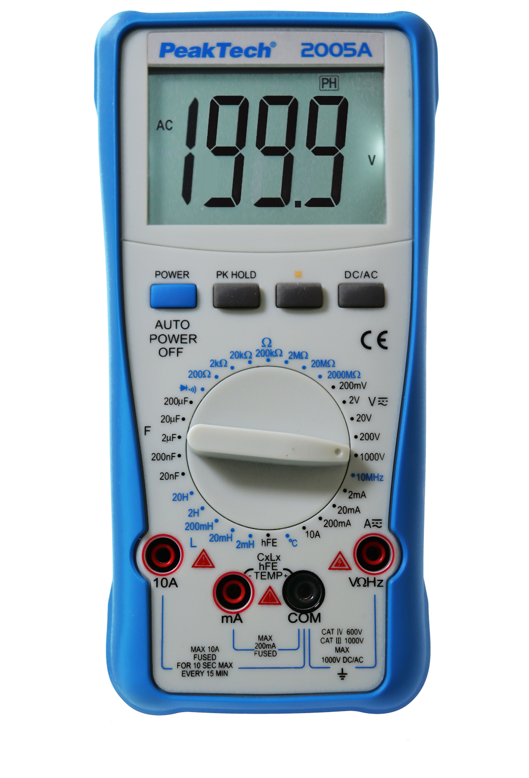 «PeakTech® P 2005 A» 1000 V digital multimeter 2000 Counts, 10A AC/DC