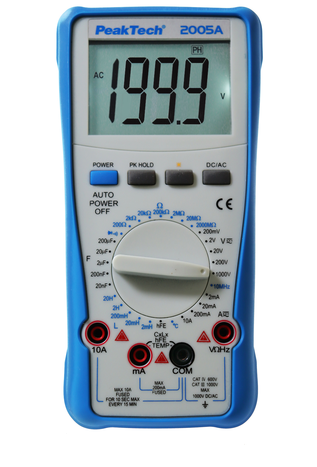 «PeakTech® P 2005 A» Multimètre numérique 1000 V 2000 compteurs