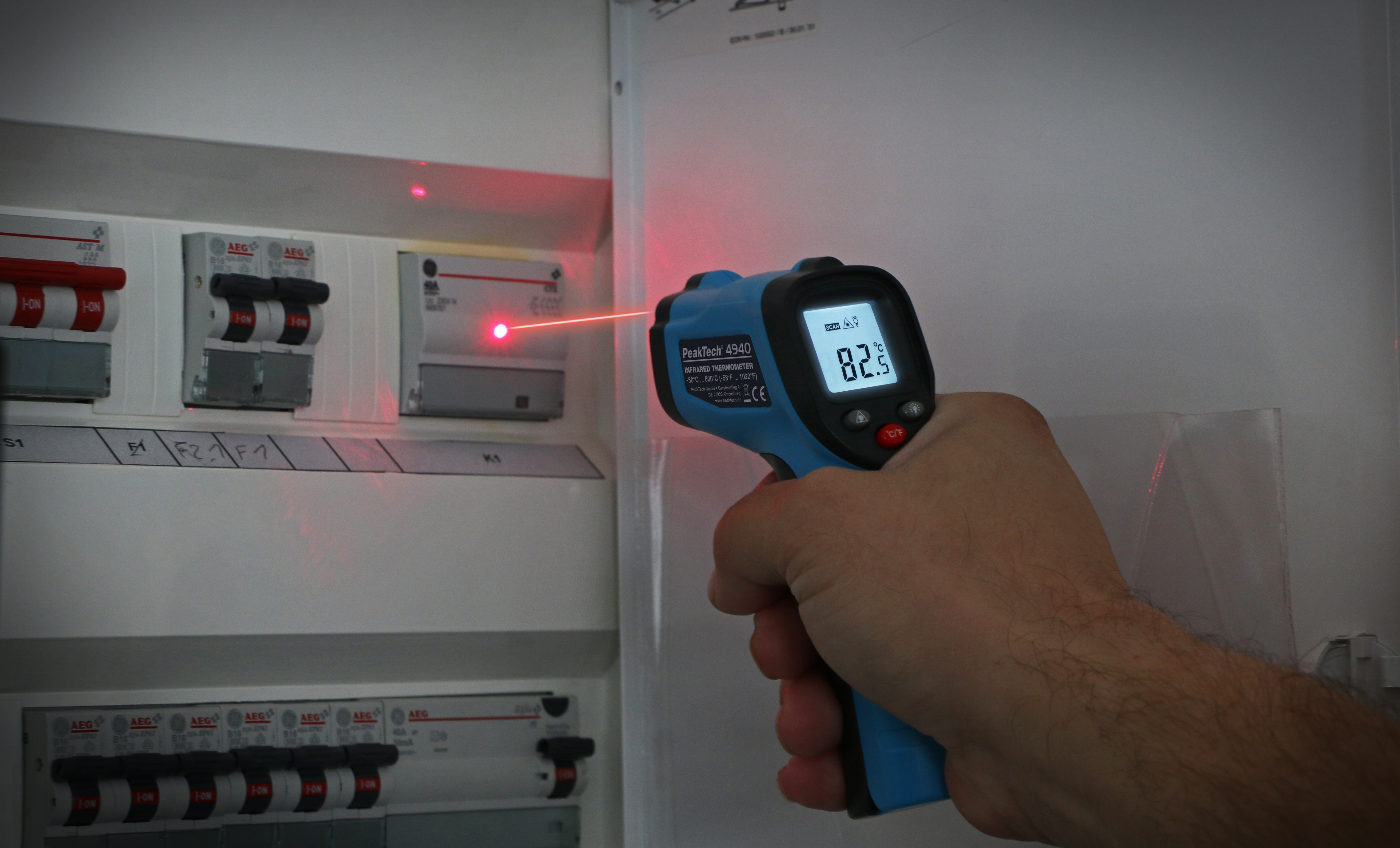 «PeakTech® P 4940» Mini termometr IR -50°C ... +600°C ~ 12:1
