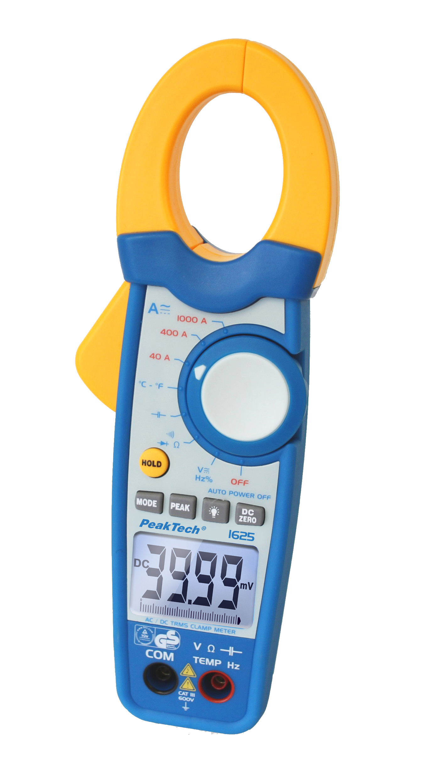 «PeakTech® P 1625» TrueRMS clamp meter 4,000 counts 1000 A AC/DC