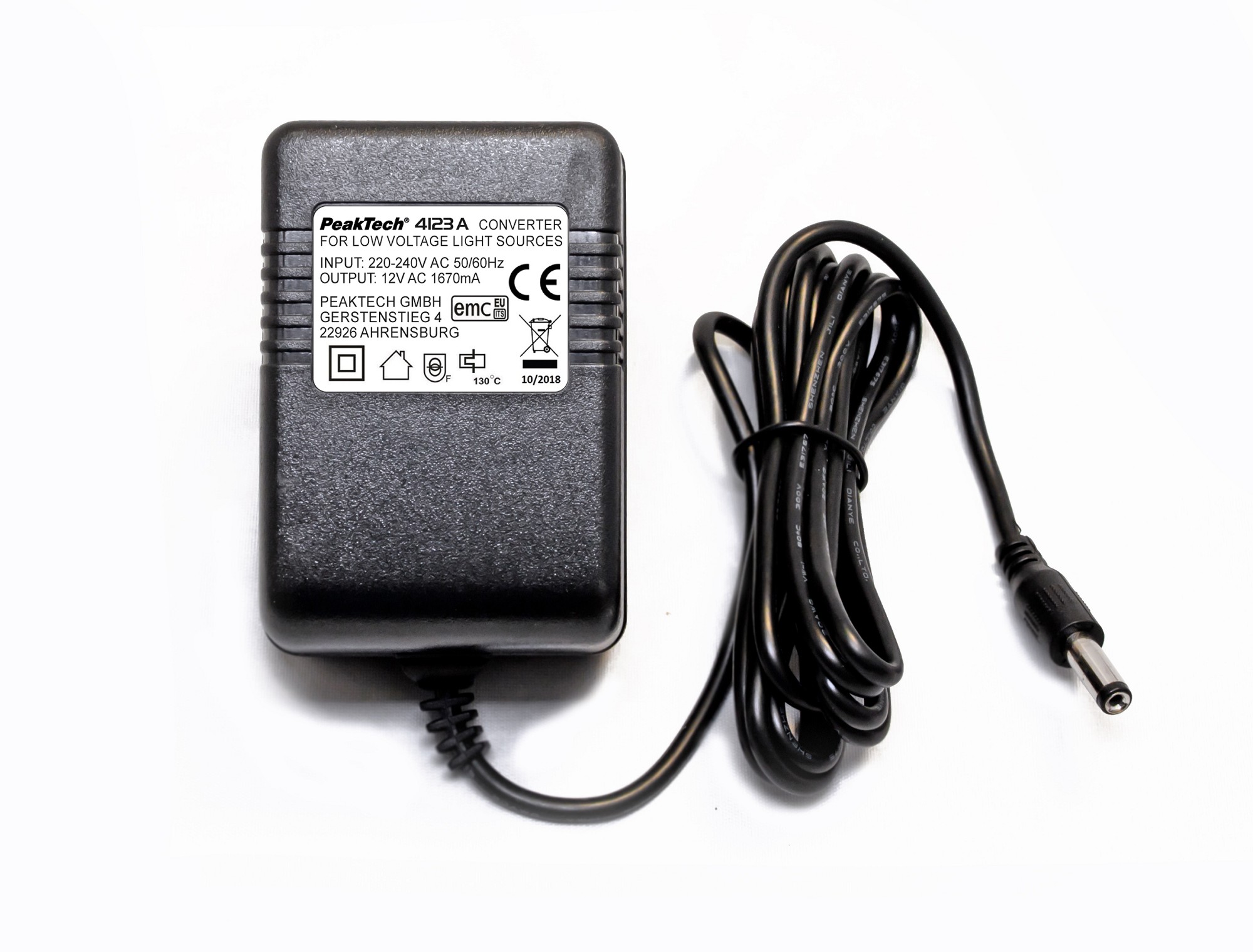 «PeakTech® P 4123 A» Converter for low voltage light sources, 12V AC/AC