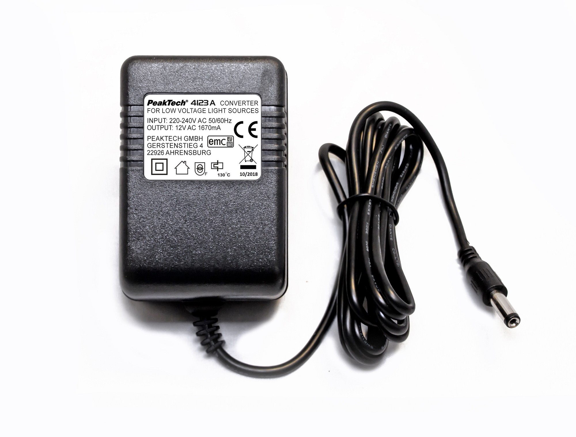 «PeakTech® P 4123 A» Konverter für Niedervoltlichtquellen, 12V AC/AC