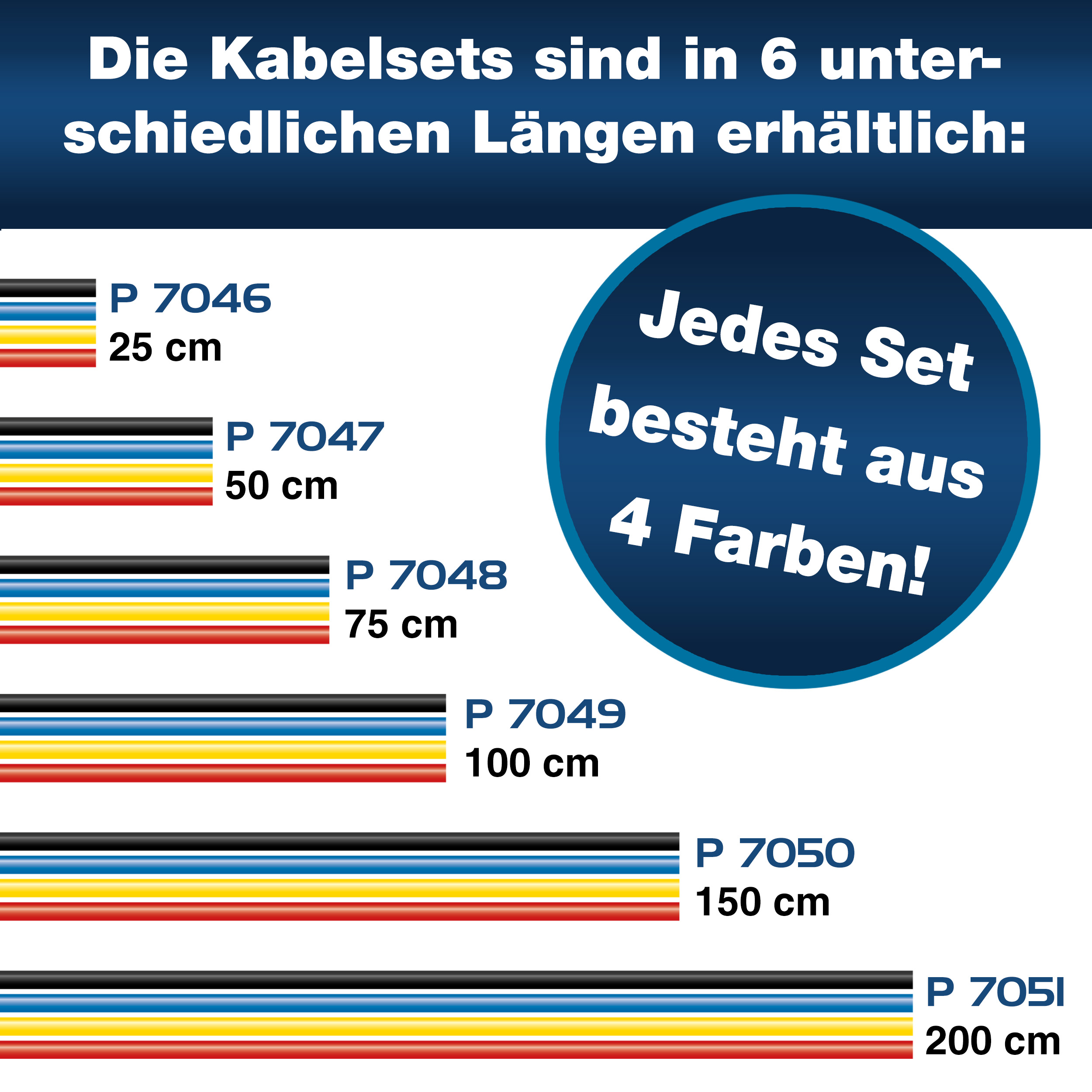 «PeakTech® P 7046» Juego de 4 cables de prueba (25 cm) para fuentes de alimentación «PeakTech® P 7046» Juego de 4 cables de prueba (25 cm) para fuentes de alimentación
