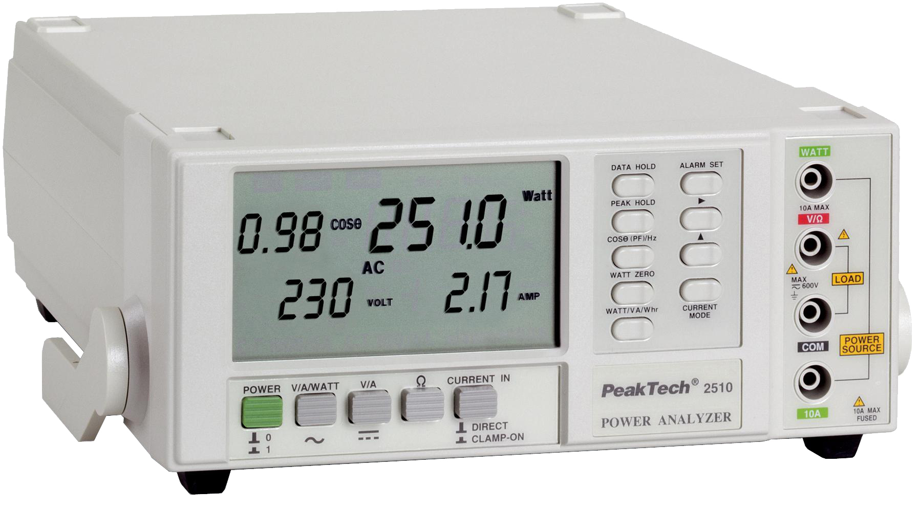 «PeakTech® P 2510» Analyseur de puissance avec interface RS-232 C