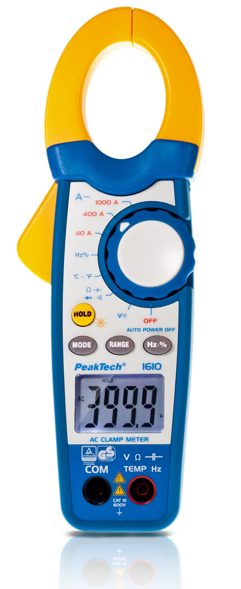 «PeakTech® P 1610» Miernik cęgowy 4000 zliczeń 1000 A AC