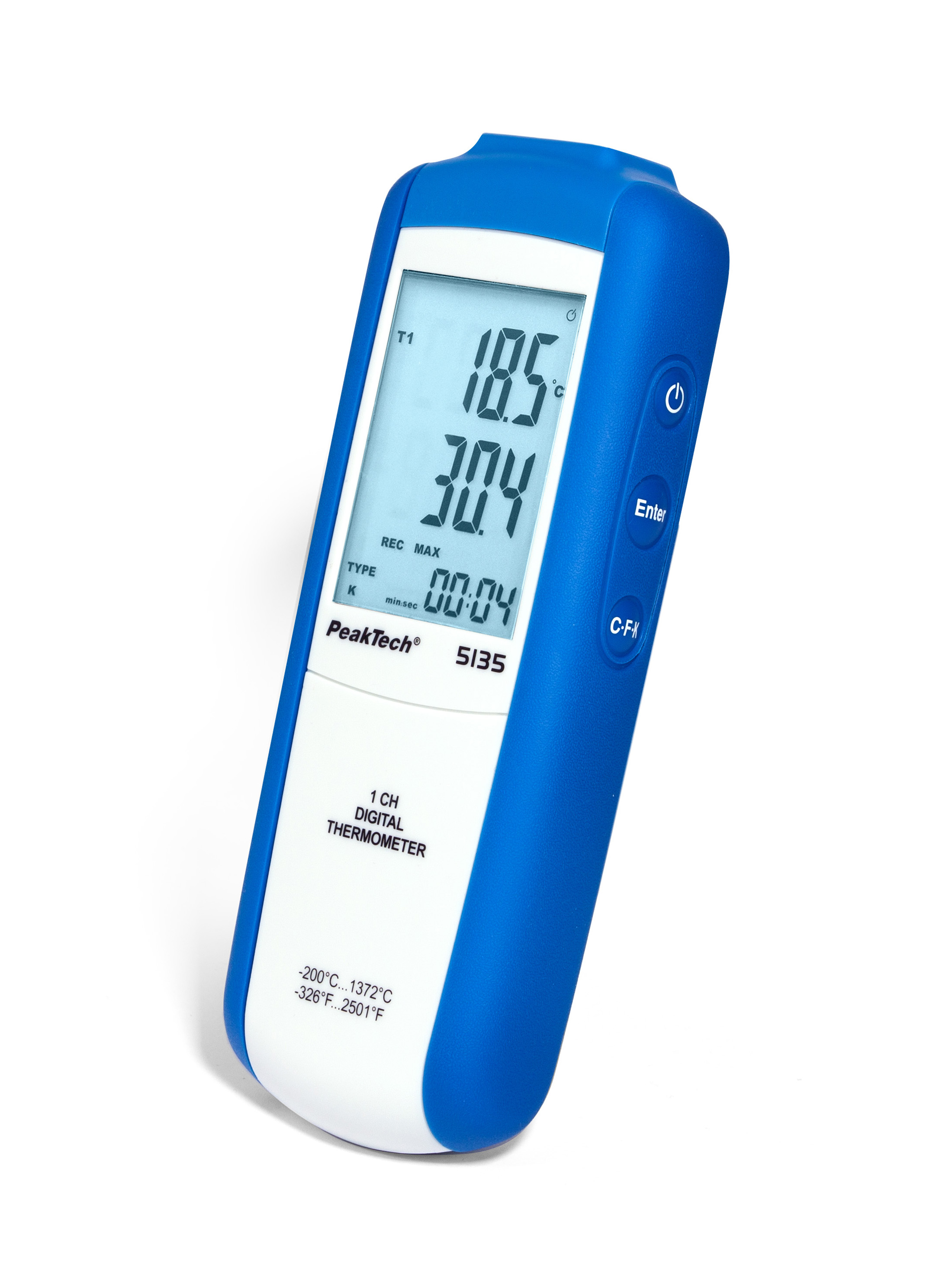 «PeakTech® P 5135» Thermomètre numérique 1 CH, -200 ... + 1372 ° C