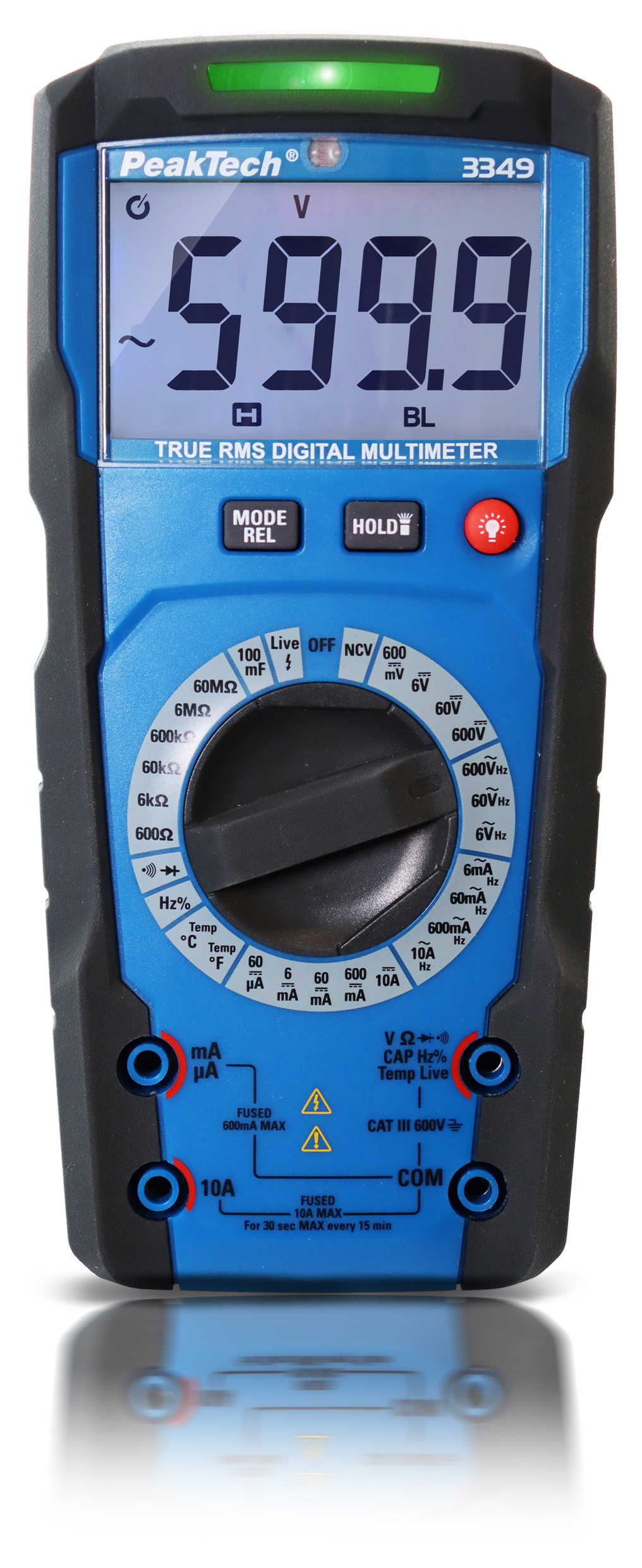 «PeakTech® P 3349» TrueRMS digital multimeter 6000 Counts, Man. Range