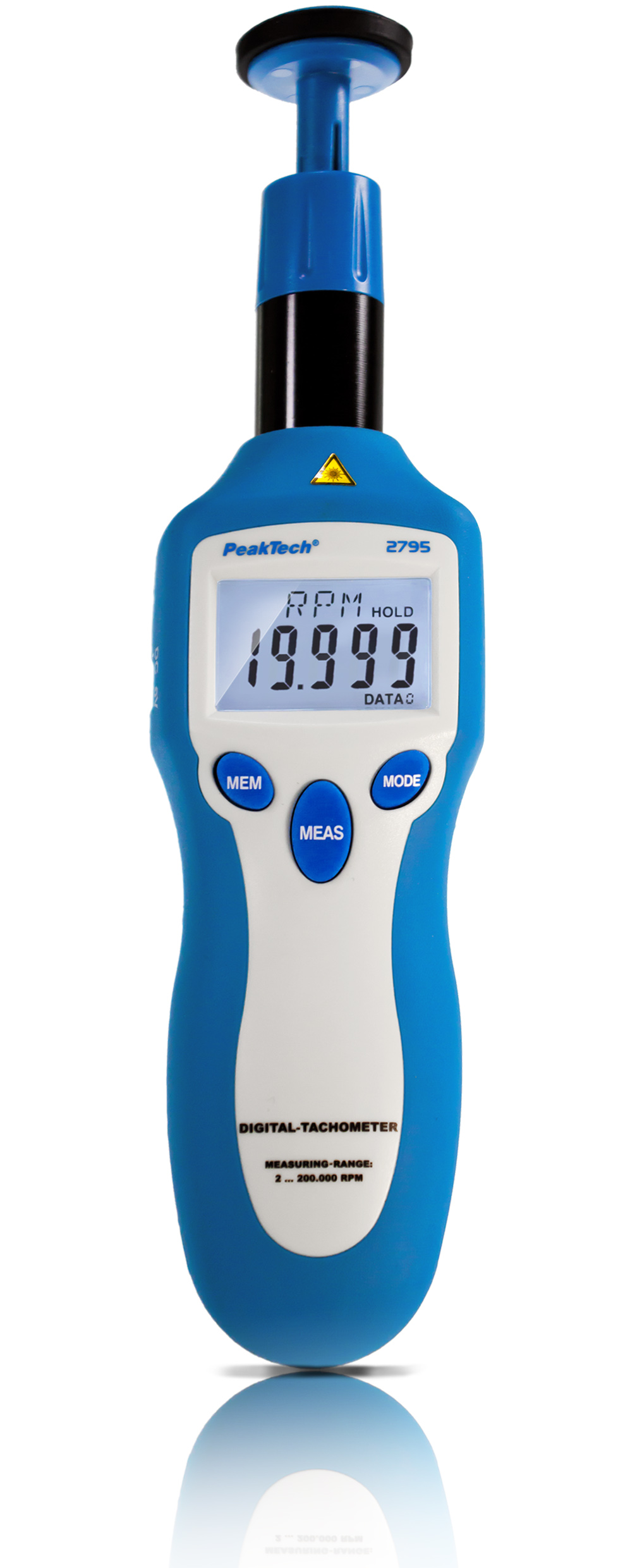 «PeakTech® P 2795» Tachometer photo-contact type with laser