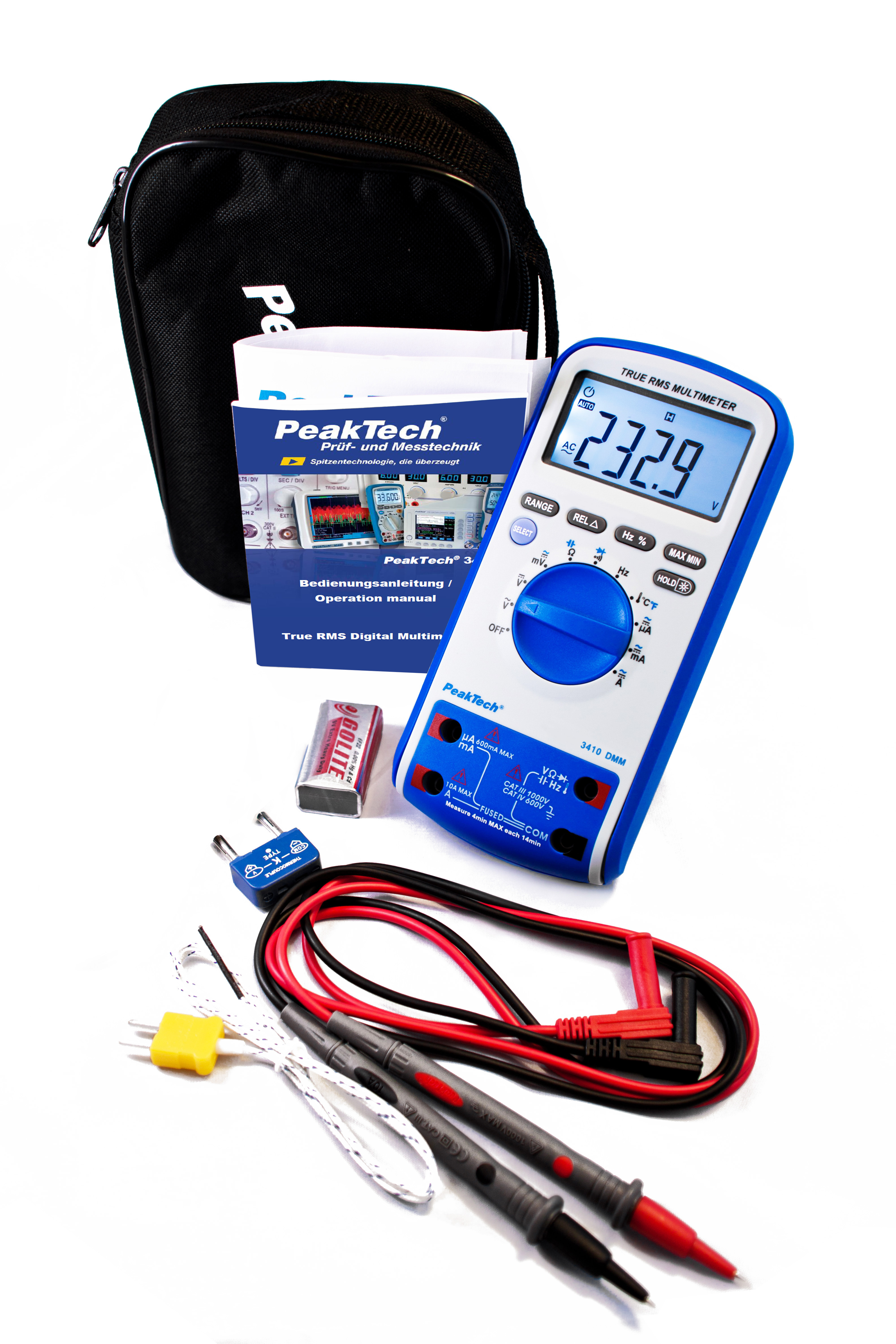 «PeakTech® P 3410» Digitalmultimeter, 6.000 Counts mit TrueRMS