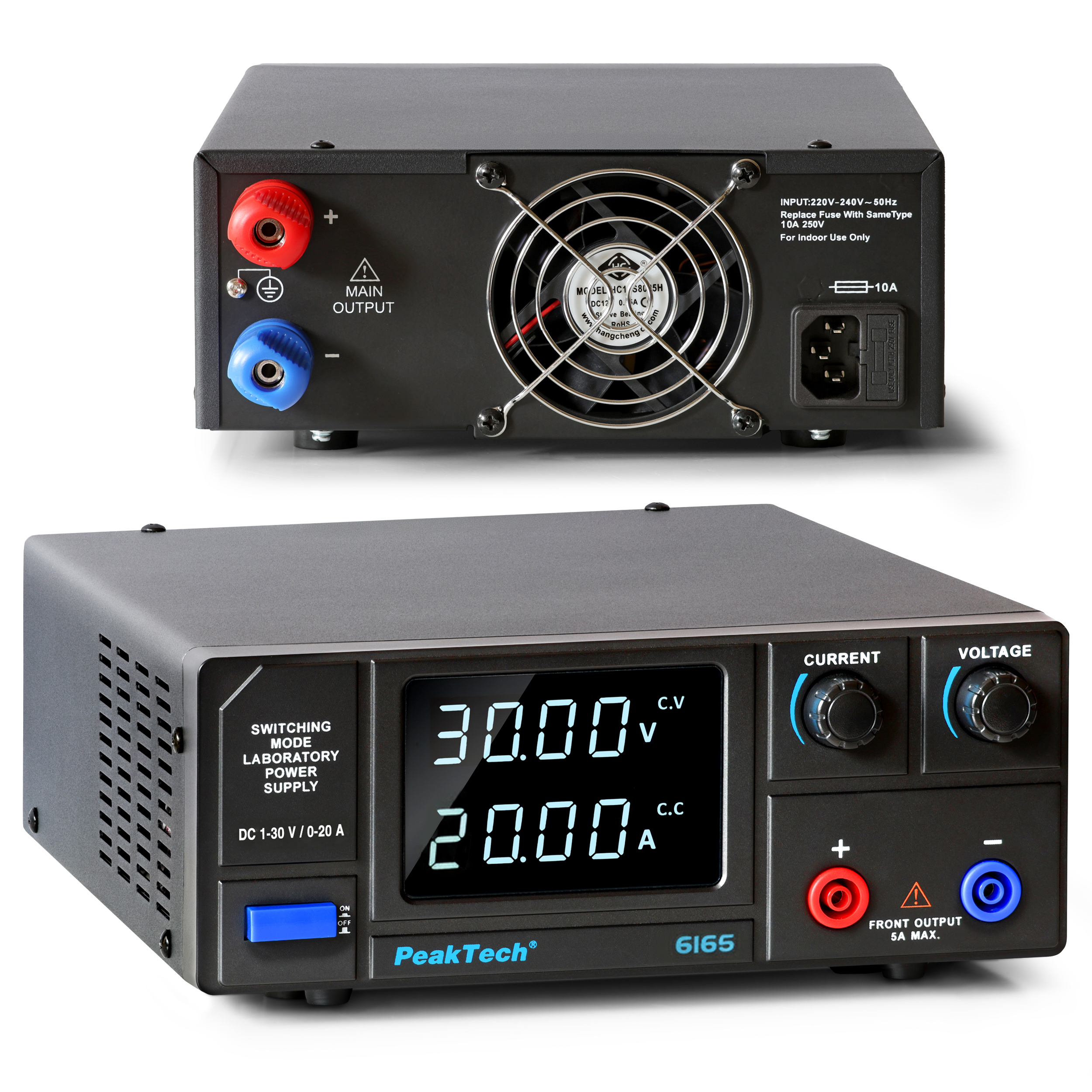 «PeakTech® P 6165» DC Schaltnetzgerät ~ 1 - 30V / 0 - 20A