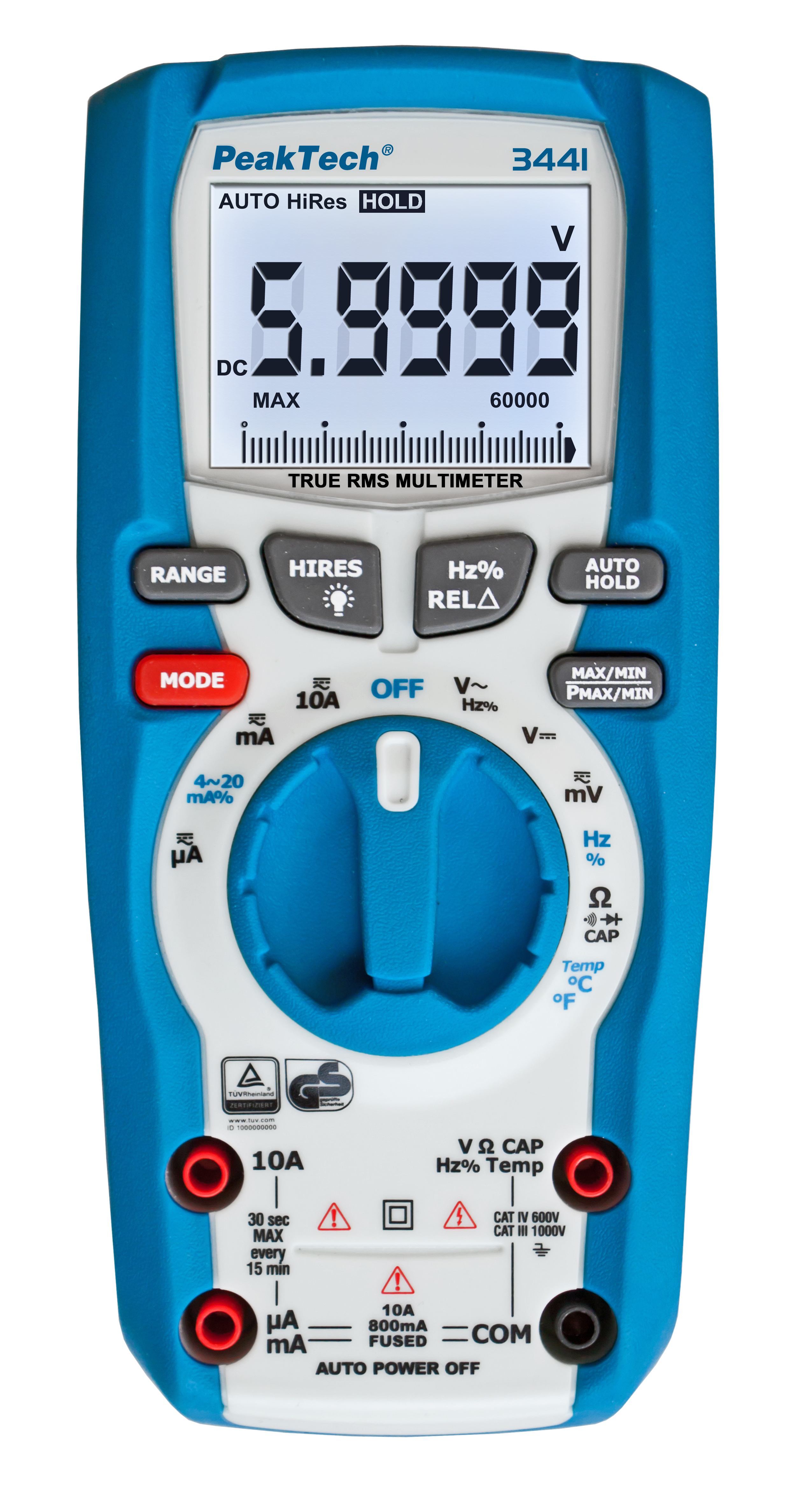 «PeakTech® P 3441» TrueRMS digital multimeter ~ 60.000 Counts ~ 1000V AC/DC