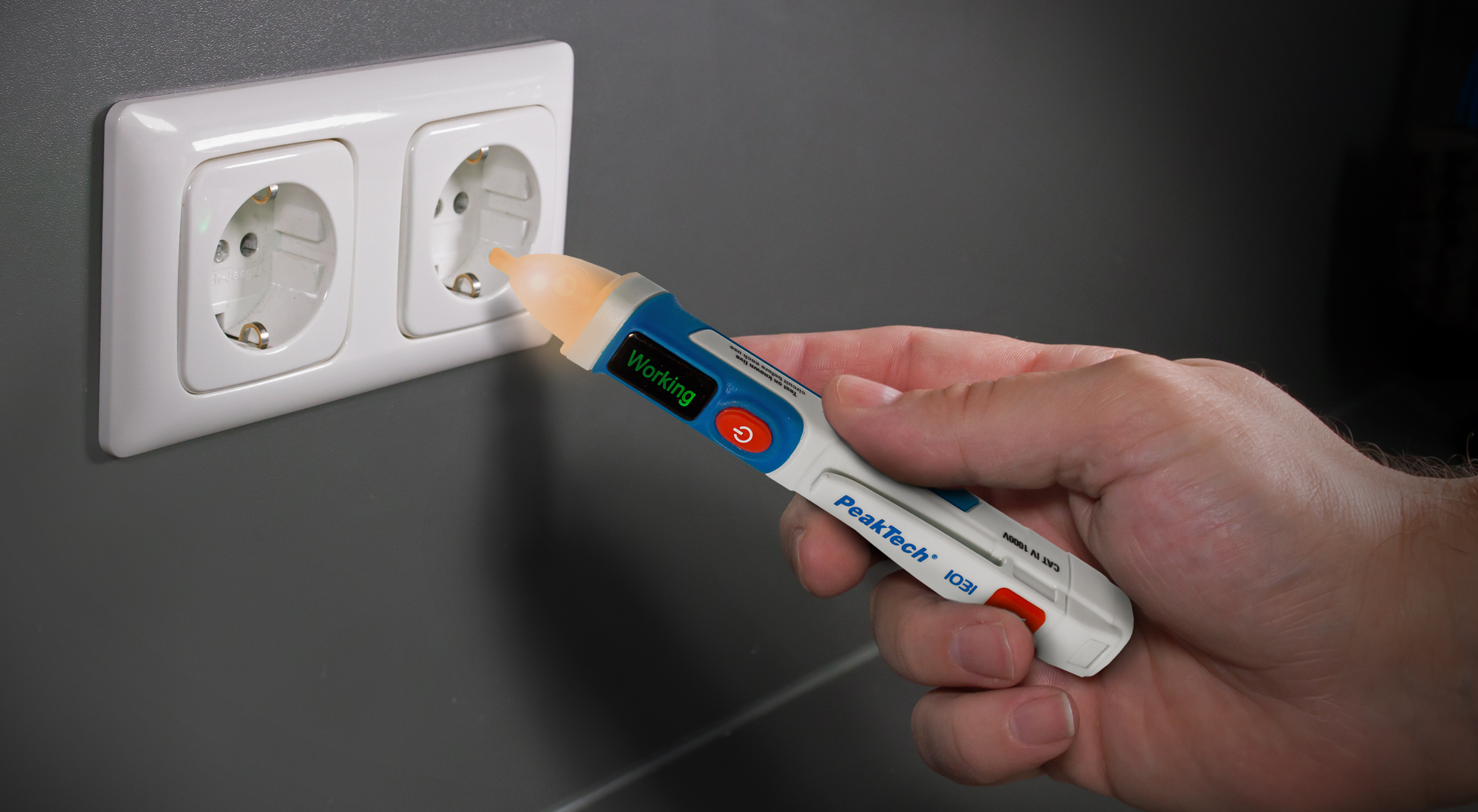 «PeakTech® P 1031» AC voltage tester 50 - 1000 V AC with vibration