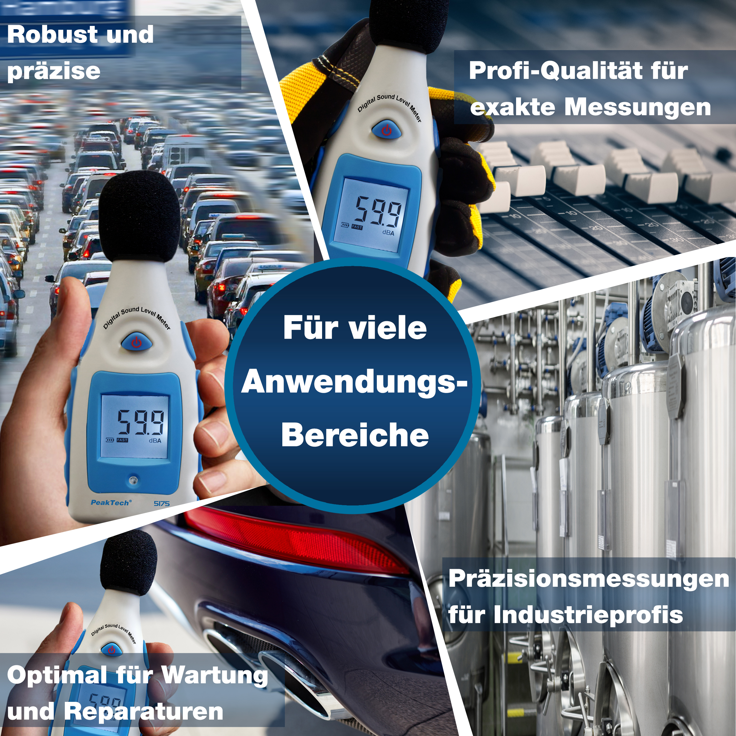 «PeakTech® P 5175» Sound Level Meter, 40...130 dBA