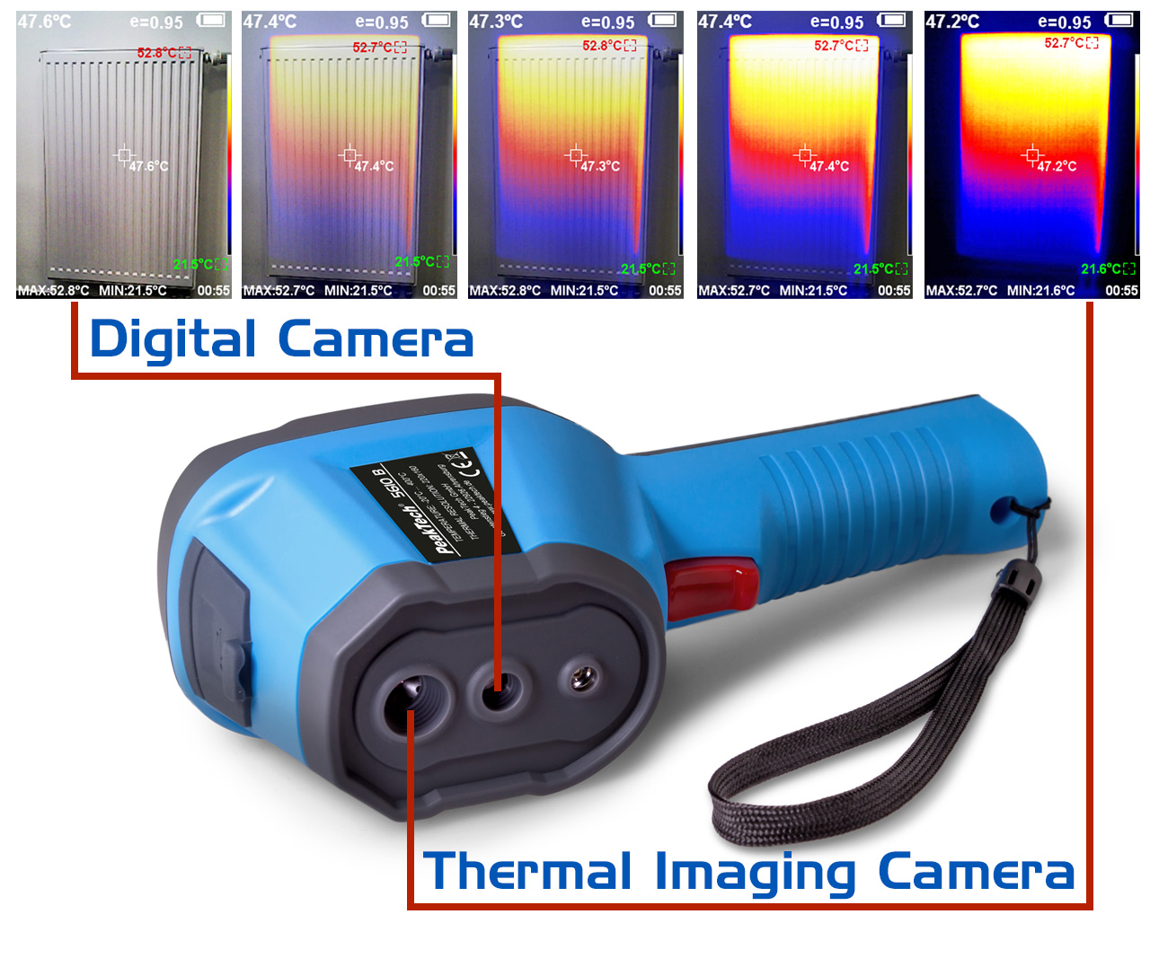 «PeakTech® P 5610 B» Thermal Imaging Camera 220x160px. -20°C ... +400°C