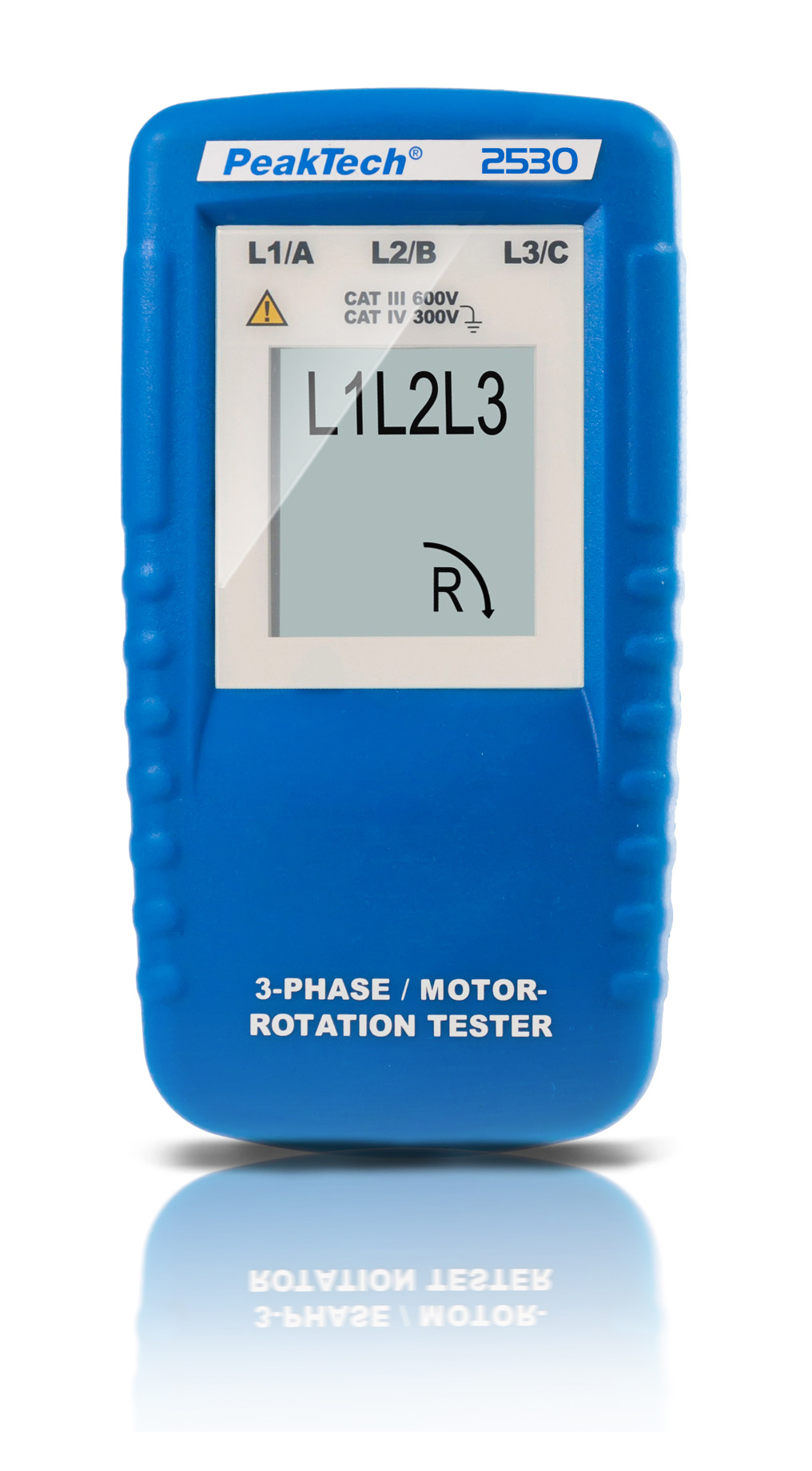 «PeakTech® P 2530» 3-fazowy wskaźnik kierunku z wyświetlaczem LCD