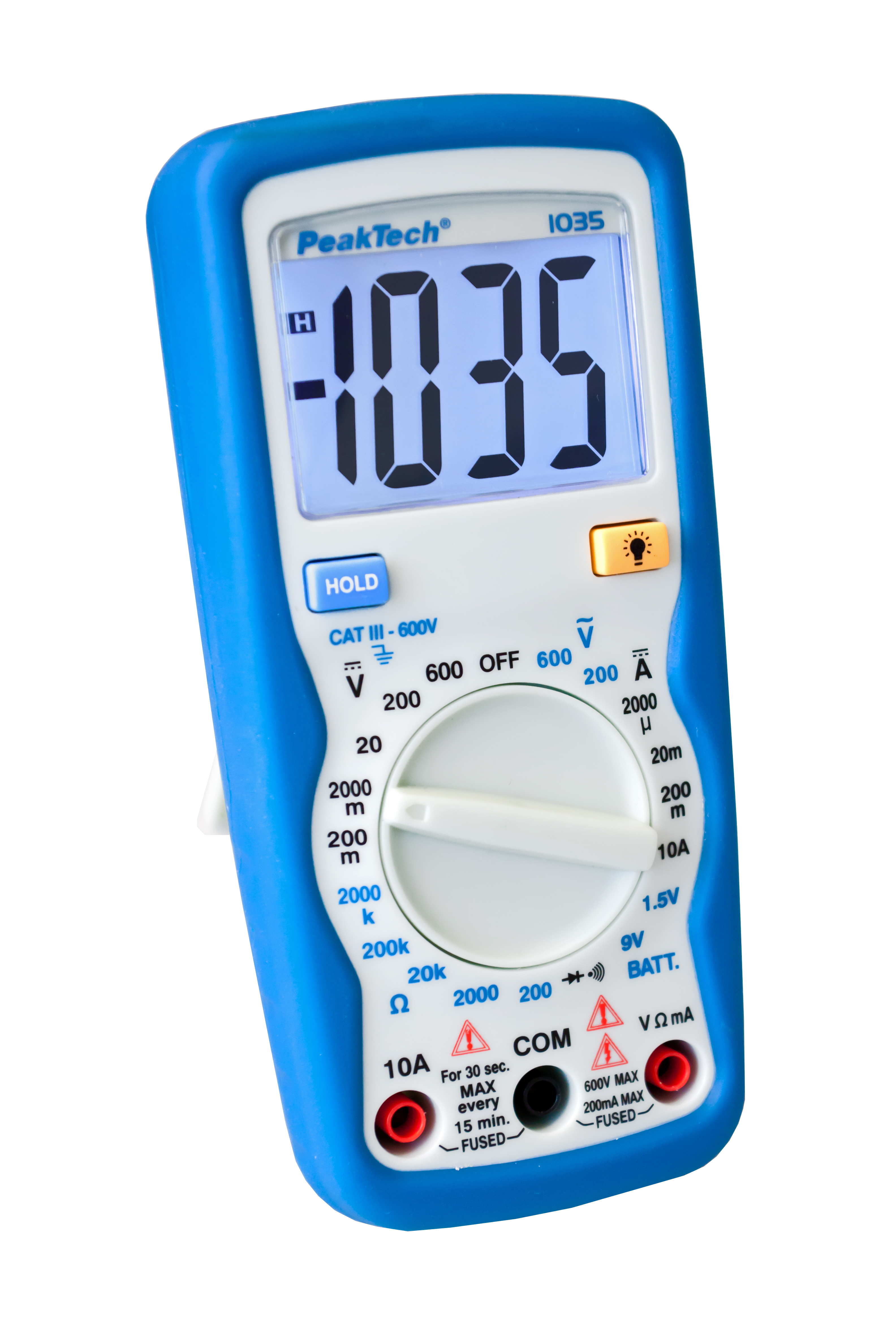 «PeakTech® P 1035» 600V AC/DC Digitalmultimeter ~ 2000 stellige LCD