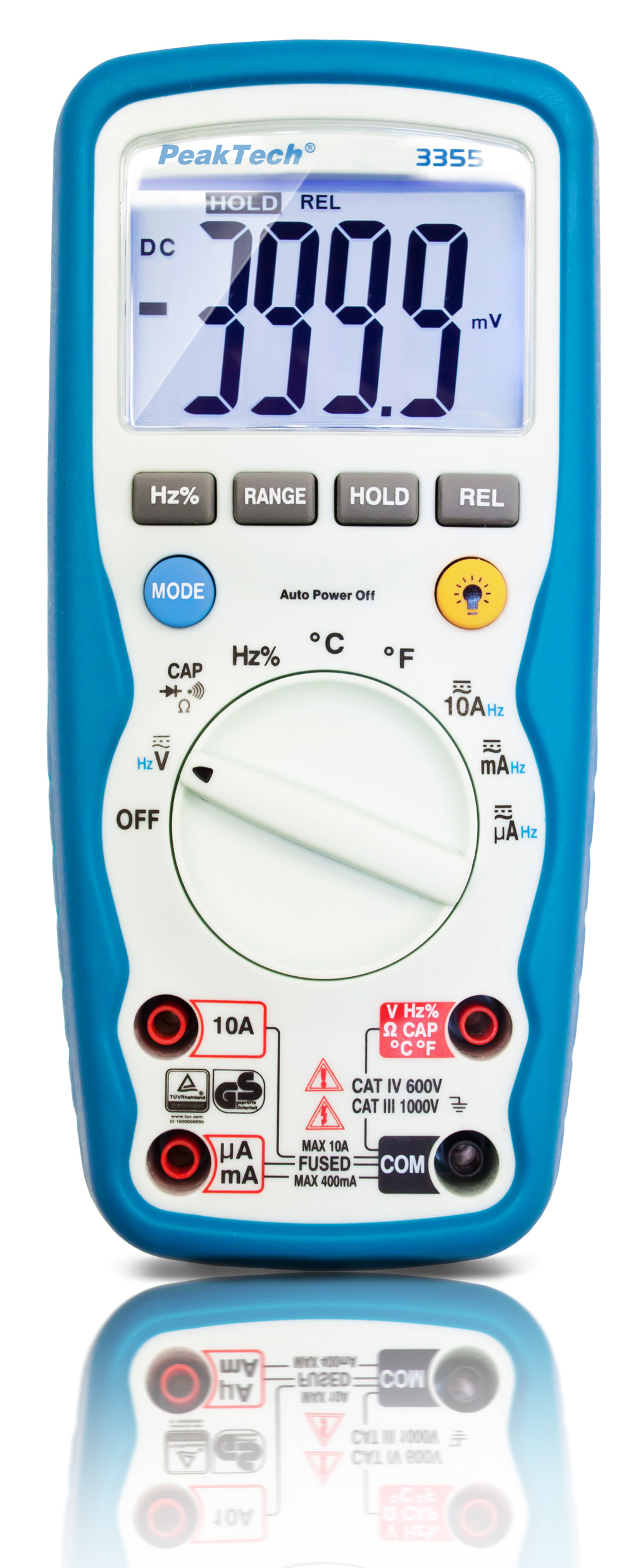 «PeakTech® P 3355» Digitalmultimeter, 4.000 Counts, IP67