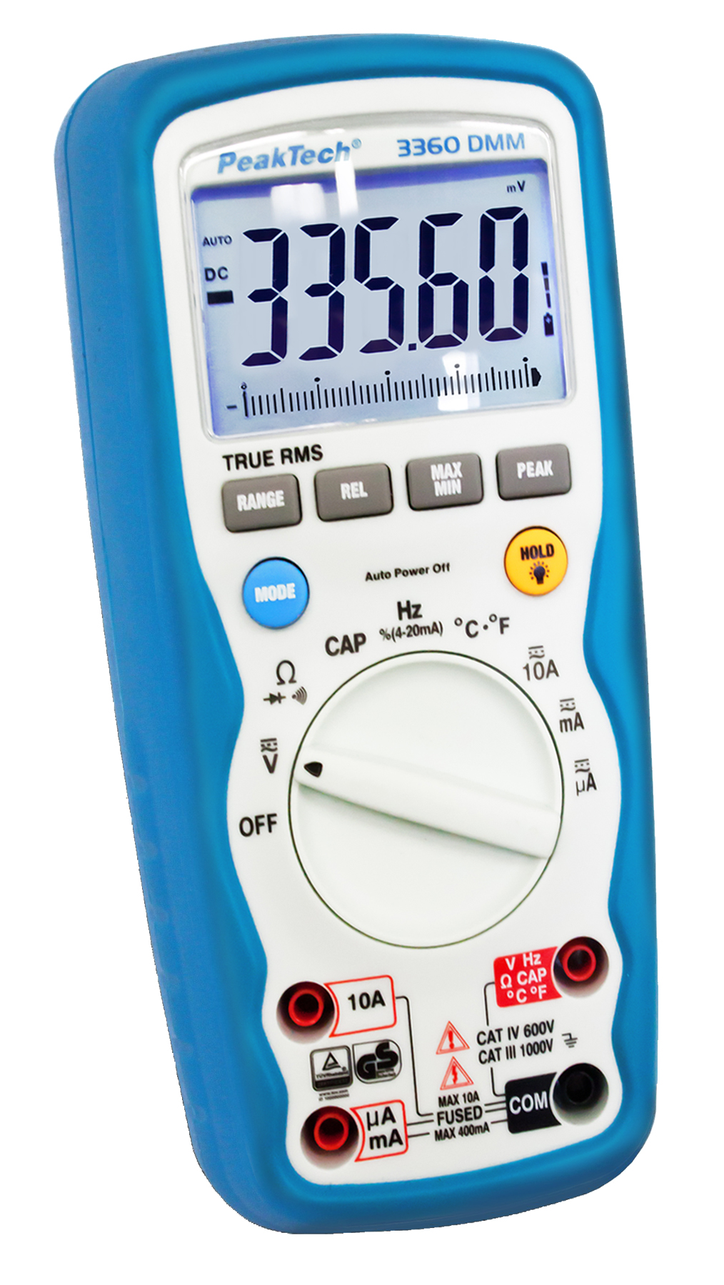 «PeakTech® P 3360» Digital multimeter, 40,000 counts, IP67 & TrueRMS