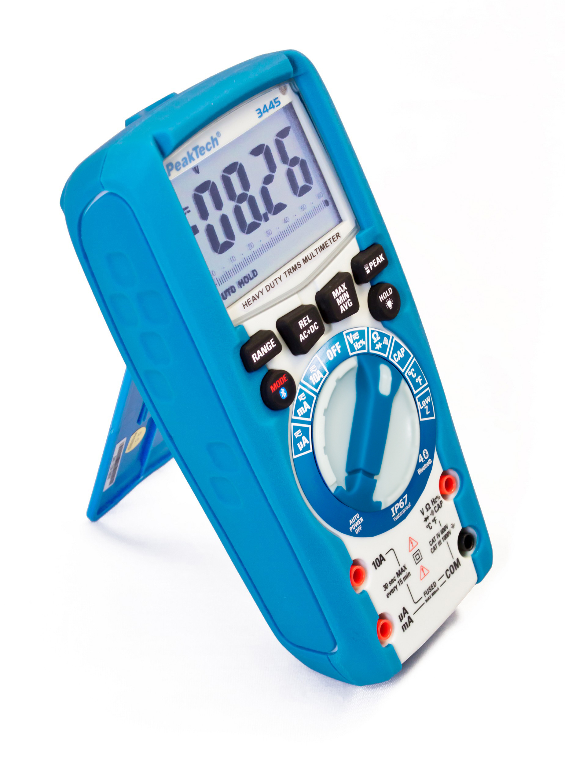 «PeakTech® P 3445» TrueRMS digital multimeter 6,000 counts, IP67, BT