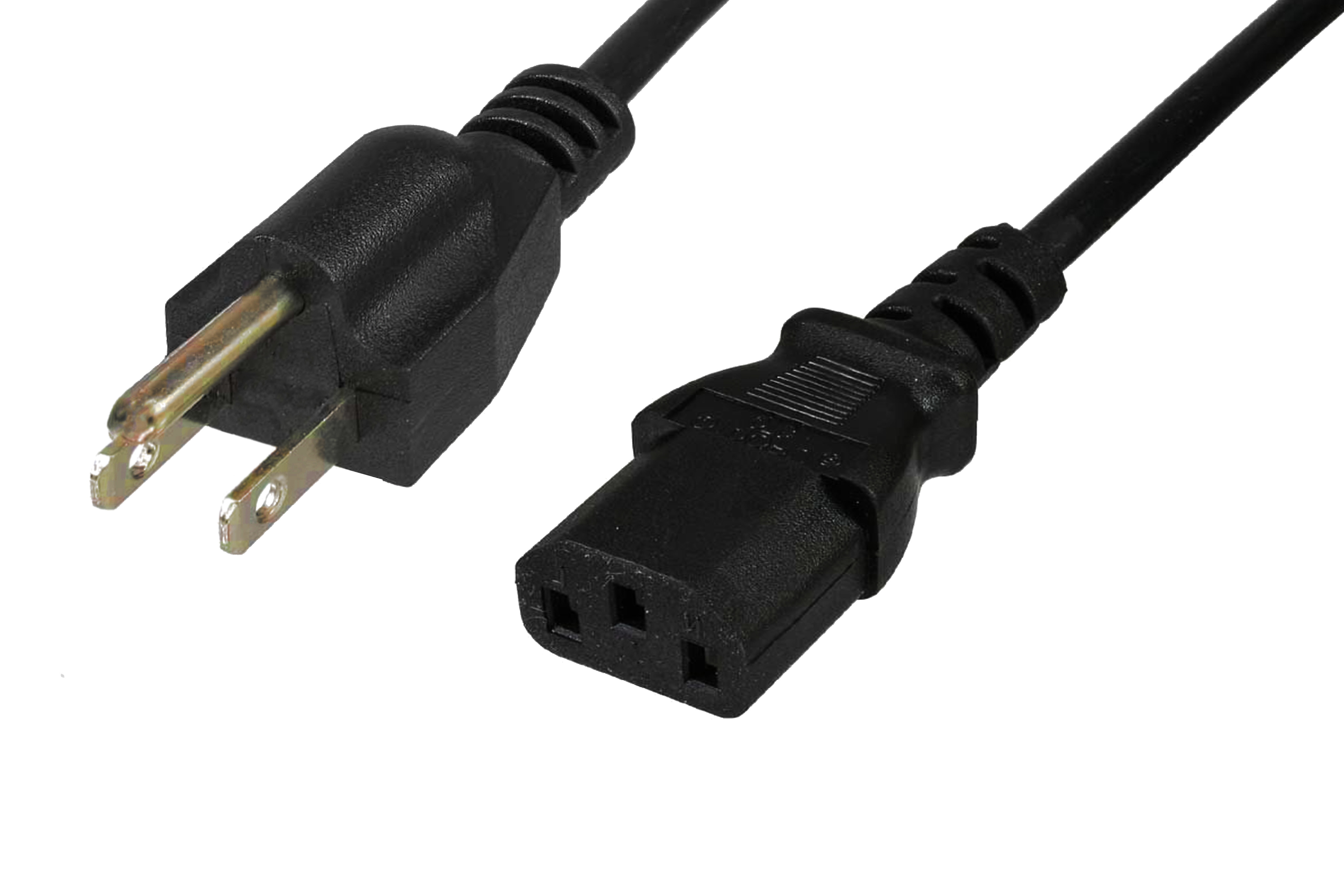 «PeakTech® NK/US-ST» Cable de conexión del dispositivo según la norma estadounidense, tipo Feller 498 G / C13, 125 V AC / 10 A