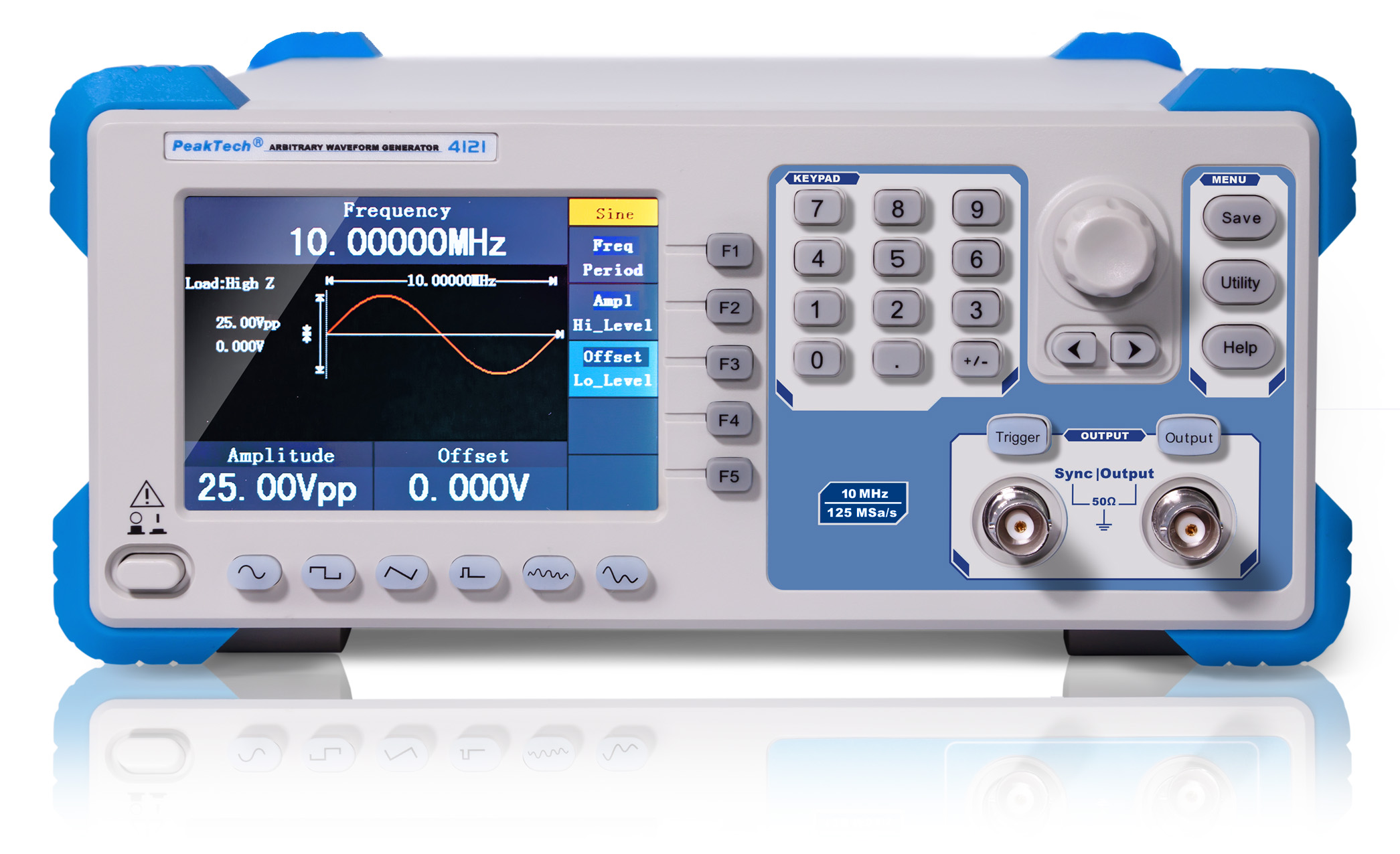 «PeakTech® P 4121» Generador Arbitrario de Funciones, 1 Ch 1µHz-10MHz