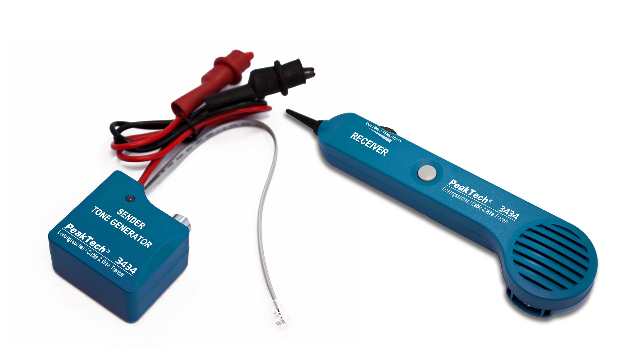 «PeakTech® P 3434» Acoustic cable detector with tone generator