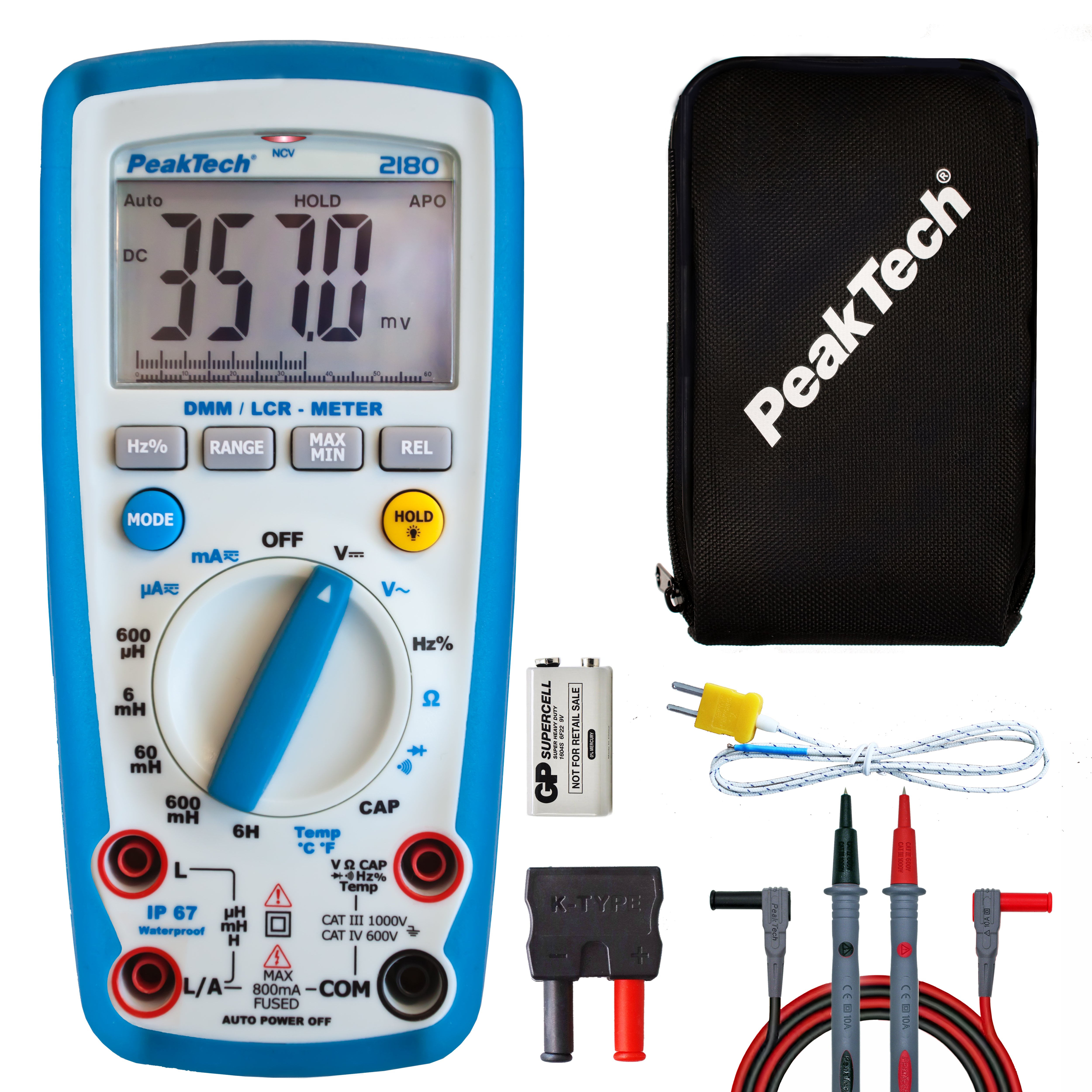 «PeakTech® P 2180» Multimetro con misuratore LCR, 6.000 conteggi