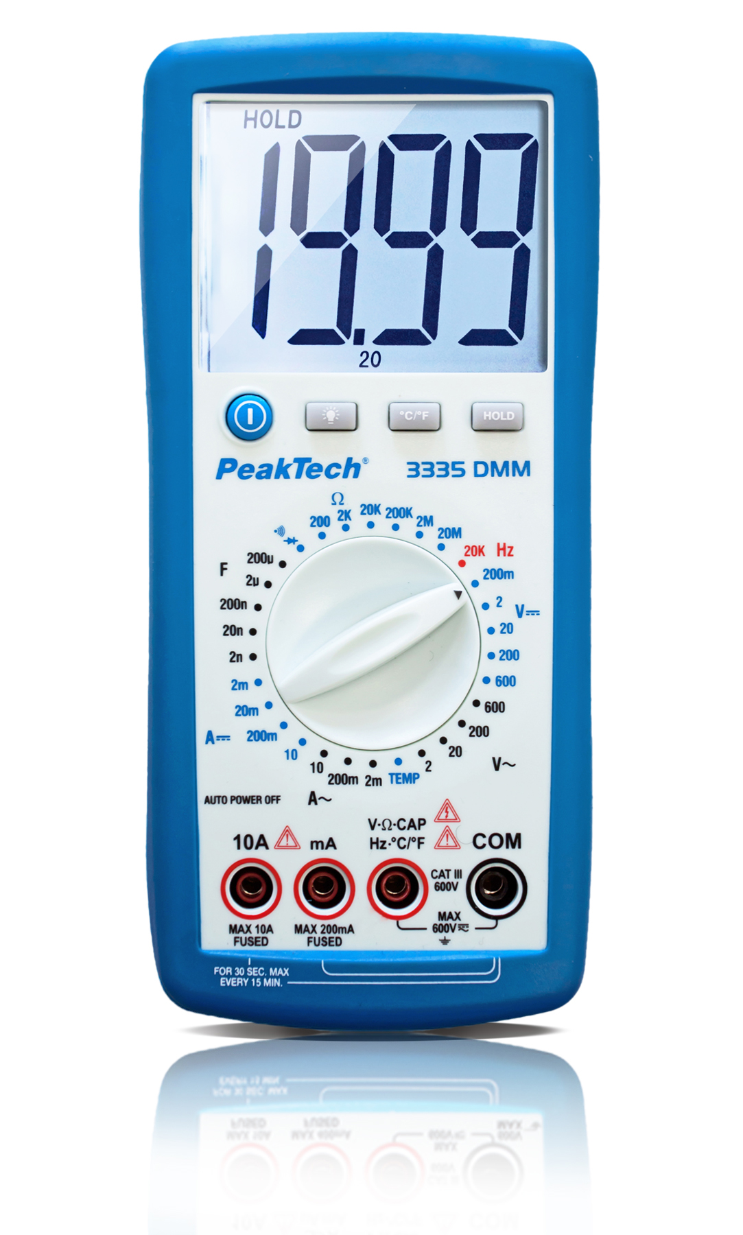 «PeakTech® P 3335» Multímetro Digital, 2000 cuentas, 600V AC/DC