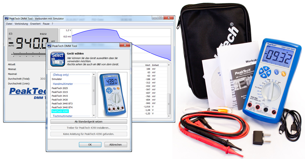 PeakTech® P 4390» Multimètre numérique, 6.000 comptes, TrueRMS