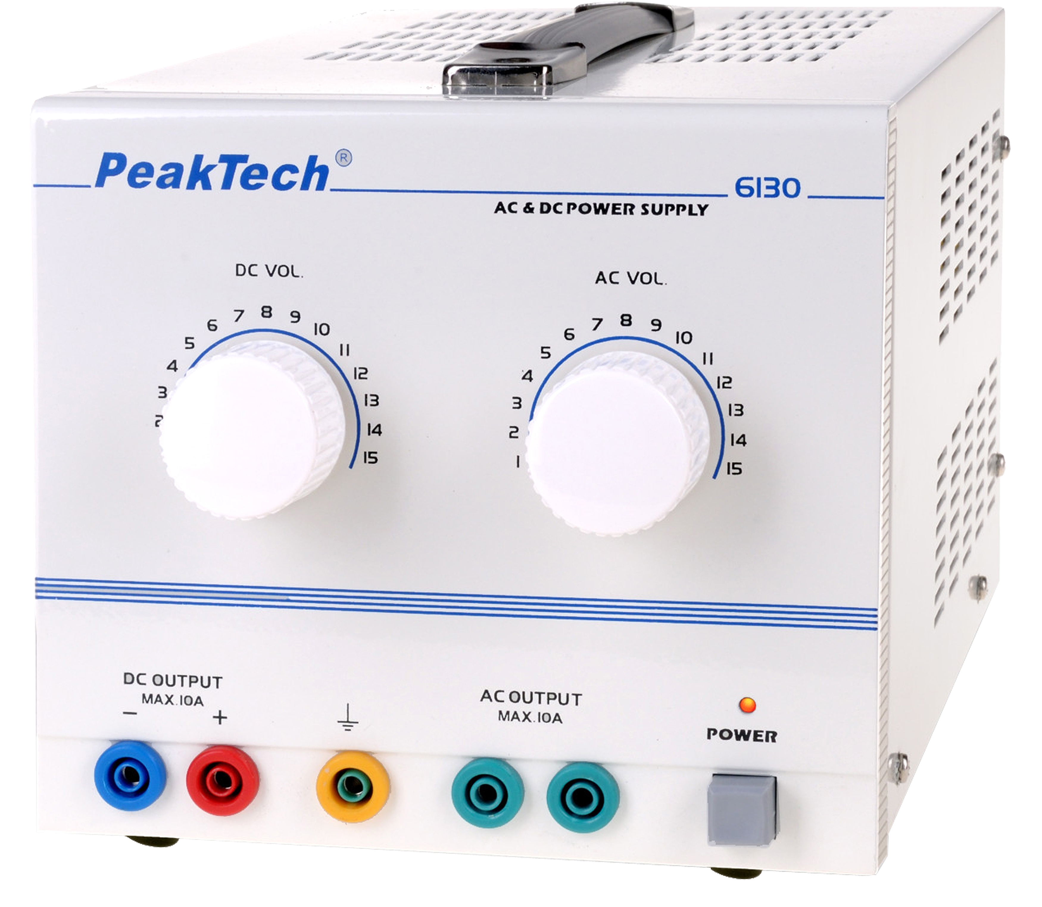 «PeakTech® P 6130» AC/DC Labornetzgerät 1 - 15 V/10 A