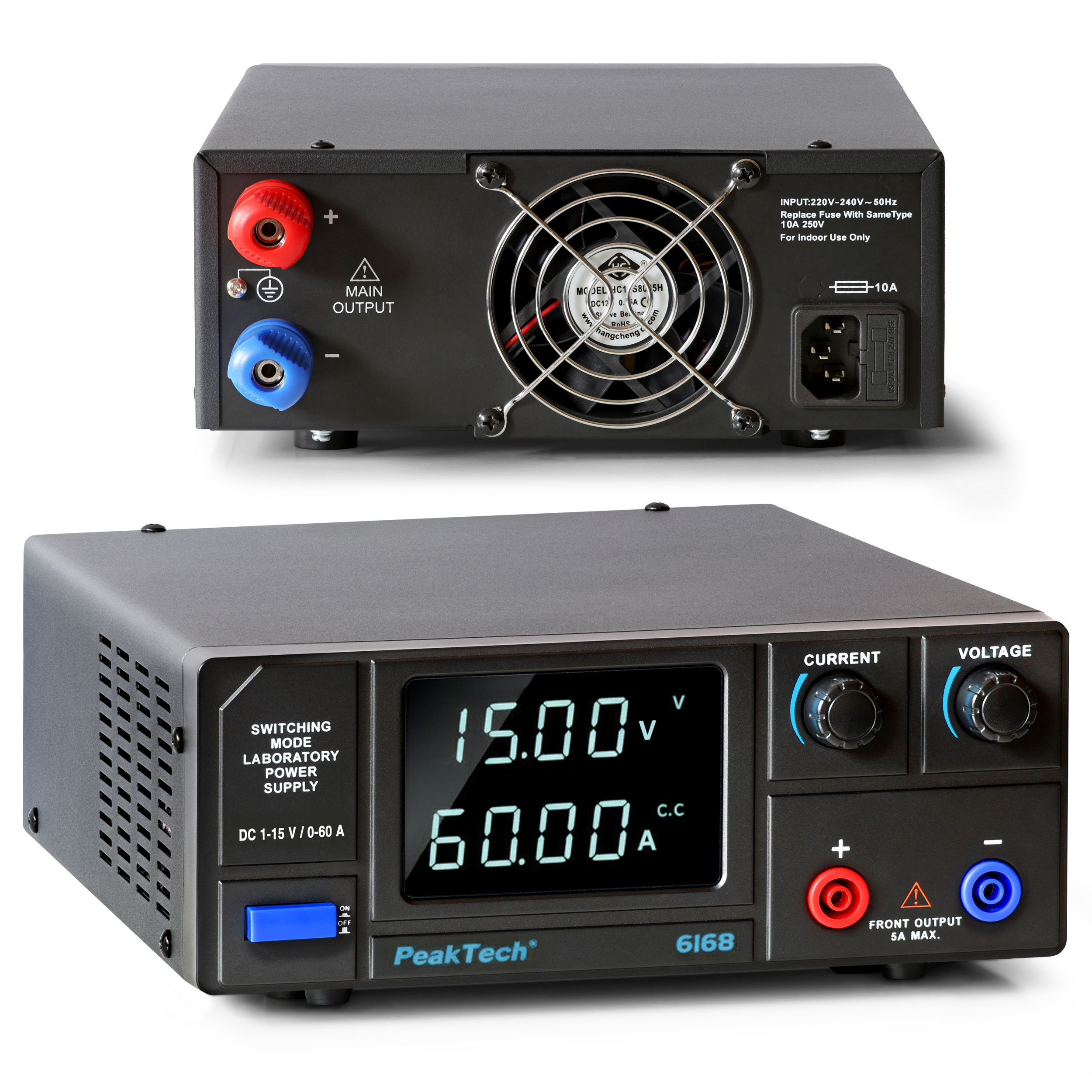 «PeakTech® P 6168» DC Schaltnetzgerät  1 - 15V / 0-60A