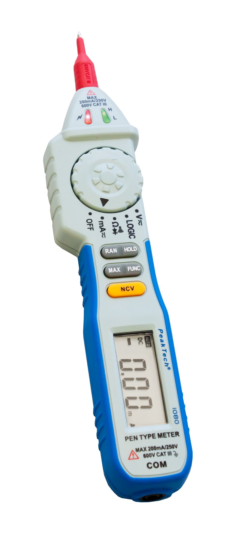 «PeakTech® P 1080» 600V AC / DC pen- type multimeter ~ 2000 digit LCD