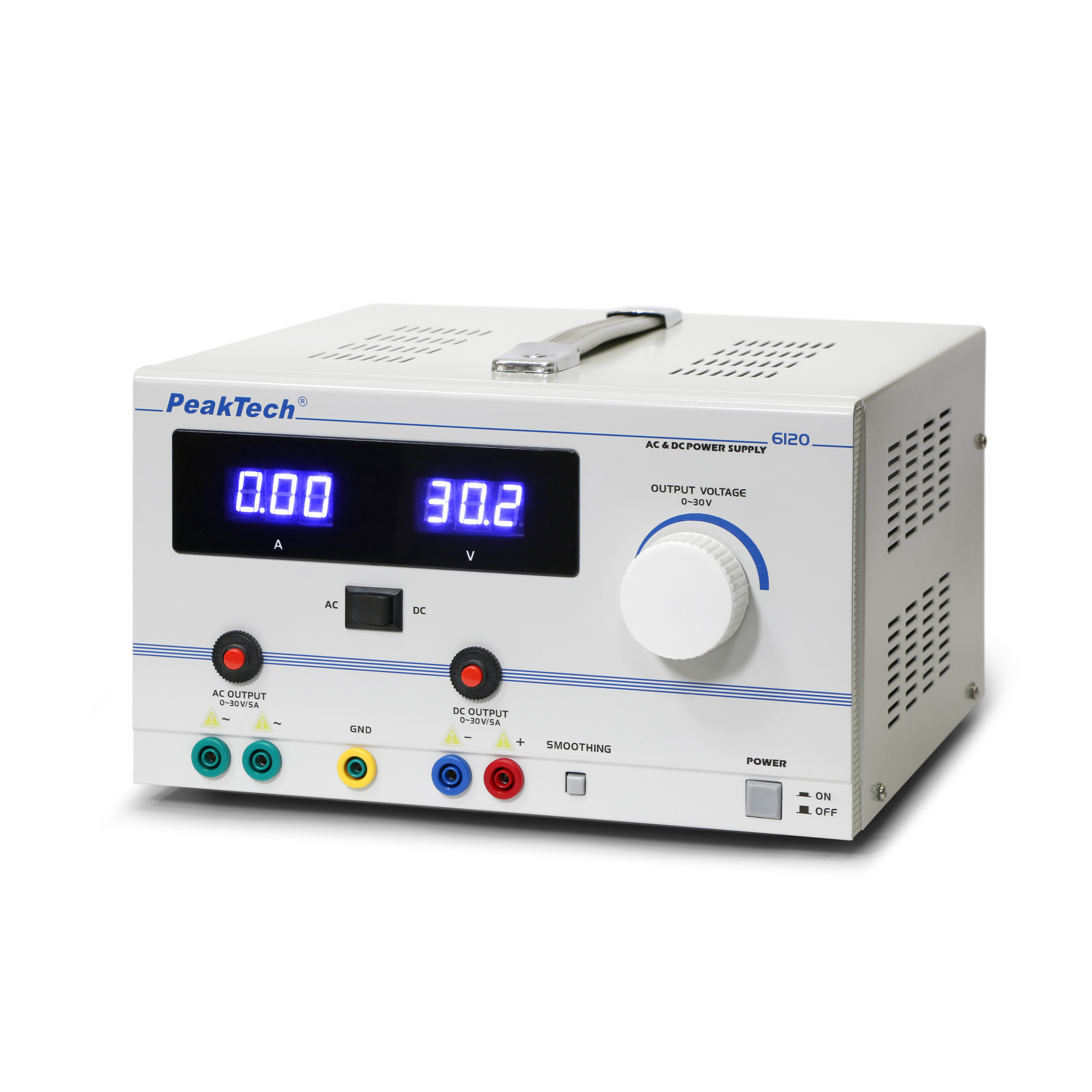«PeakTech® P 6120» AC/DC Laboratory Power Supply 0 - 30 V/5 A