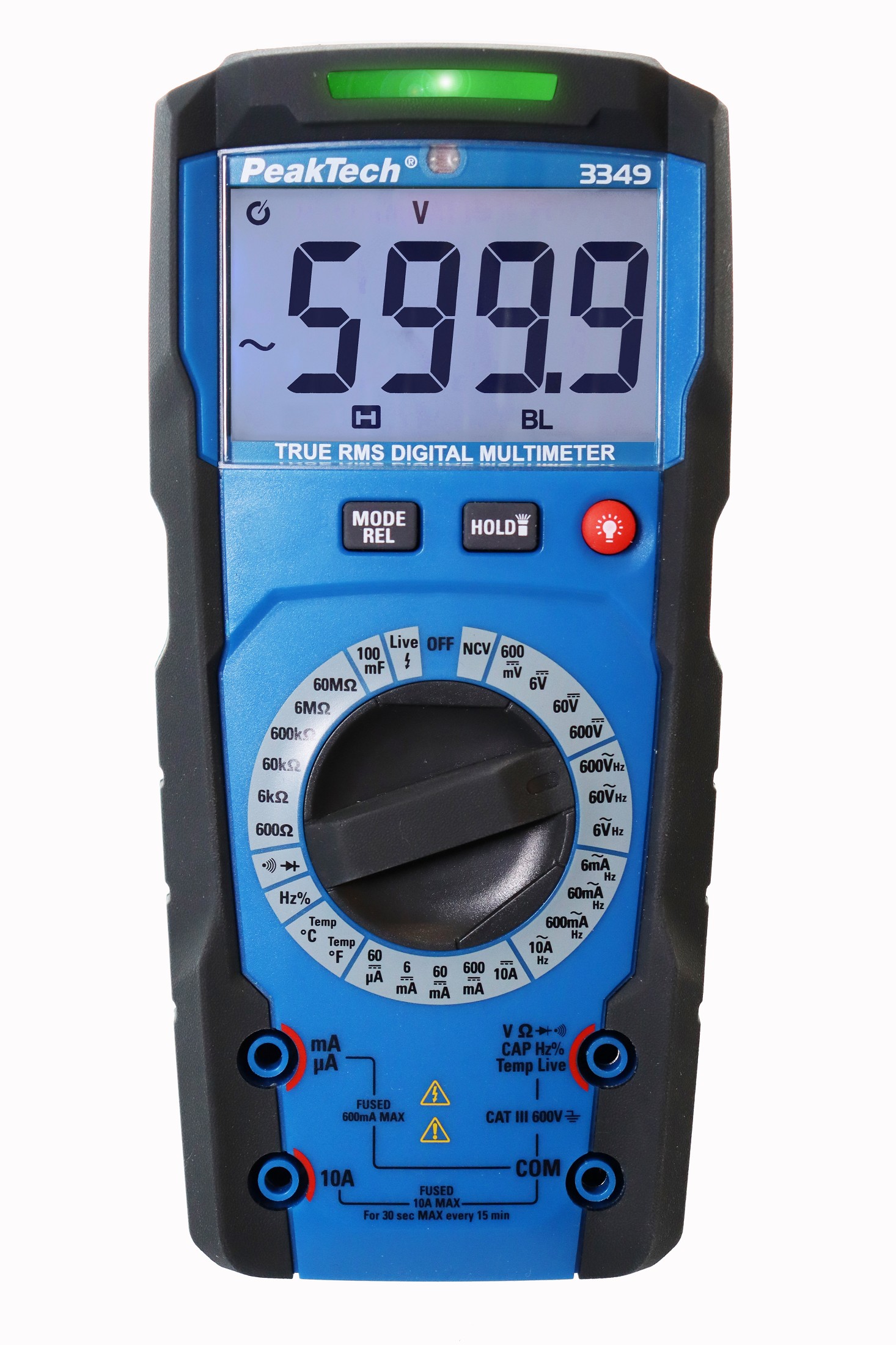 «PeakTech® P 3349» TrueRMS digital multimeter ~ Man. Range ~ 6.000 Counts ~ 600 V / 10 A AC/DC