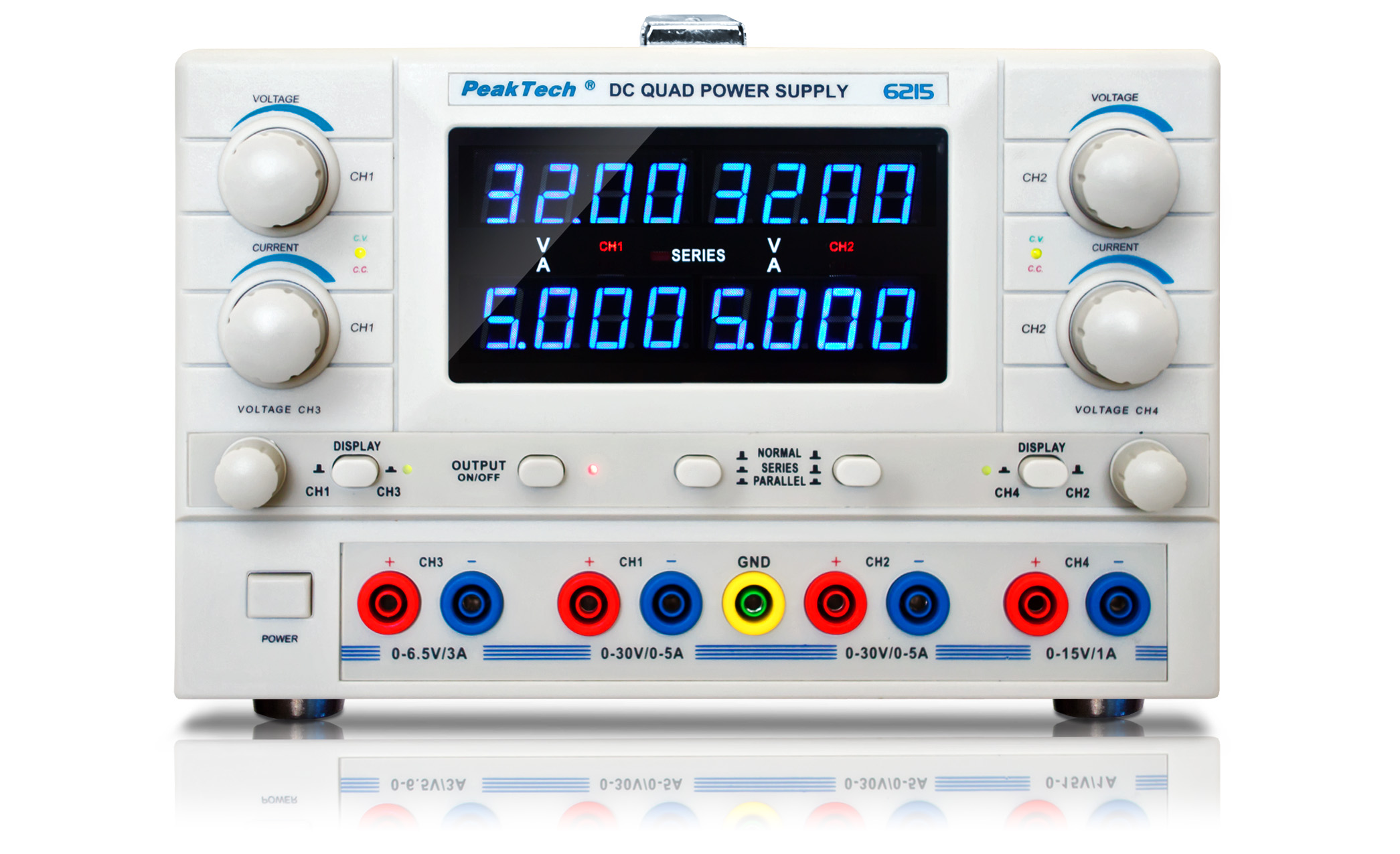 «PeakTech® P 6215» Alimentation numérique avec 4 sorties variables