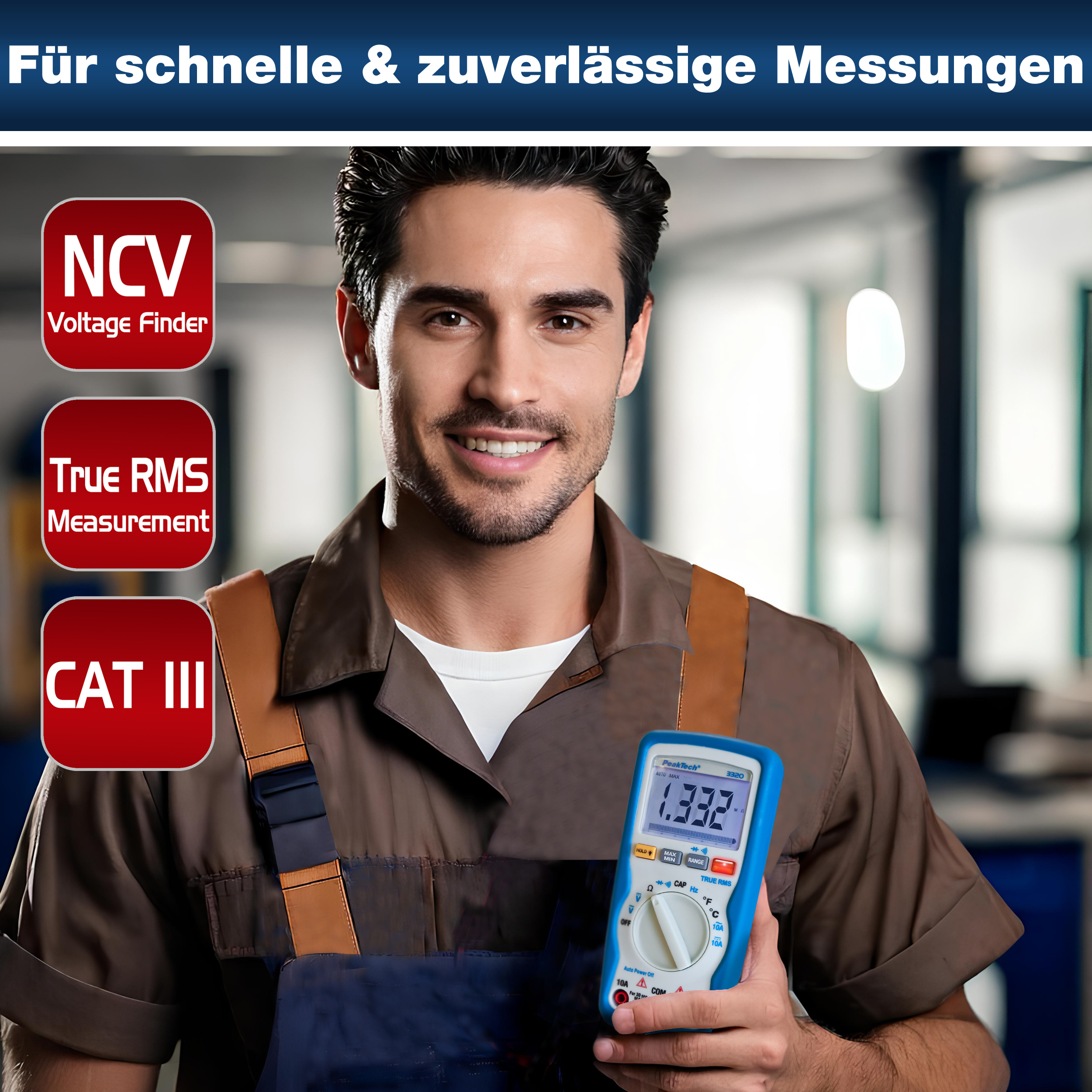 «PeakTech® P 3320» Multimetro digitale, 6.000 conteggi, TrueRMS