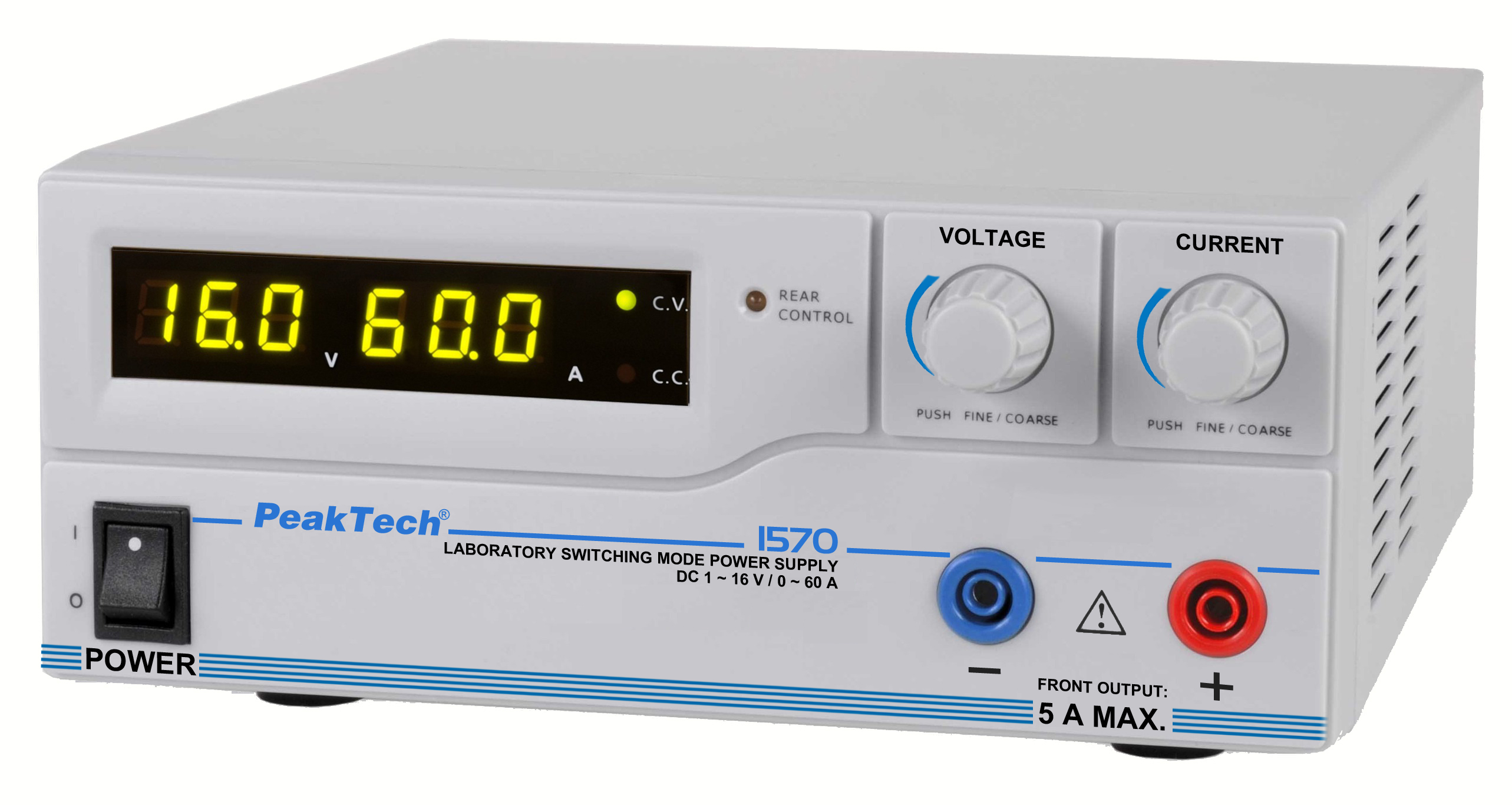 «PeakTech® P 1570» Laboratory power supply DC 1 - 16V / 0 - 60A & USB