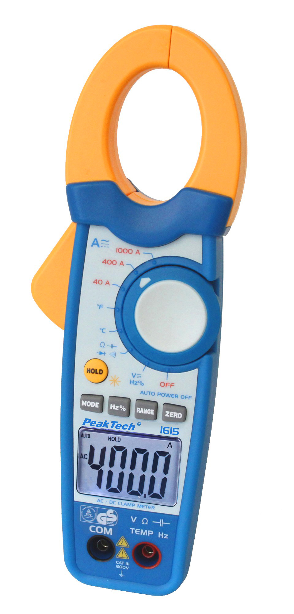 «PeakTech® P 1615» Clamp meter 4,000 counts 1000 A AC/DC