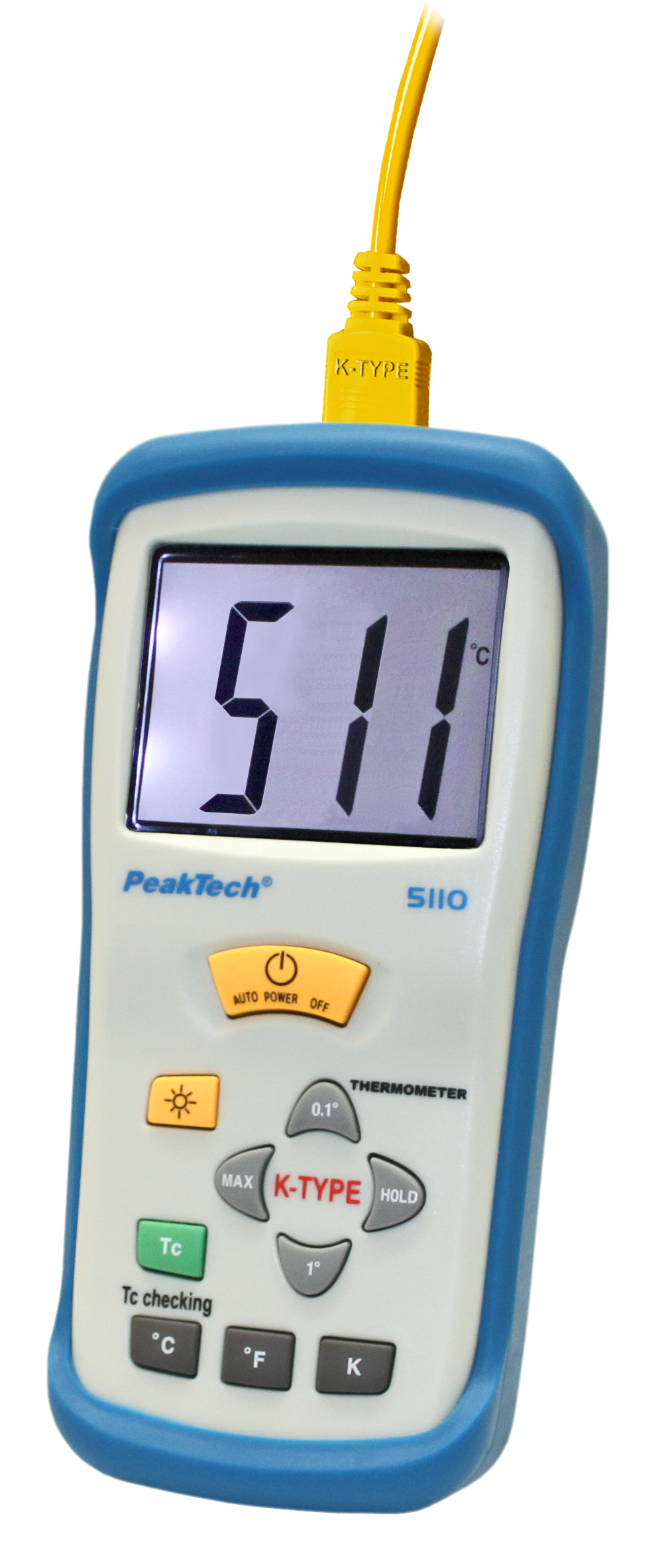 «PeakTech® P 5110» Thermomètre numérique K-Type / -50 ... + 1300 ° C