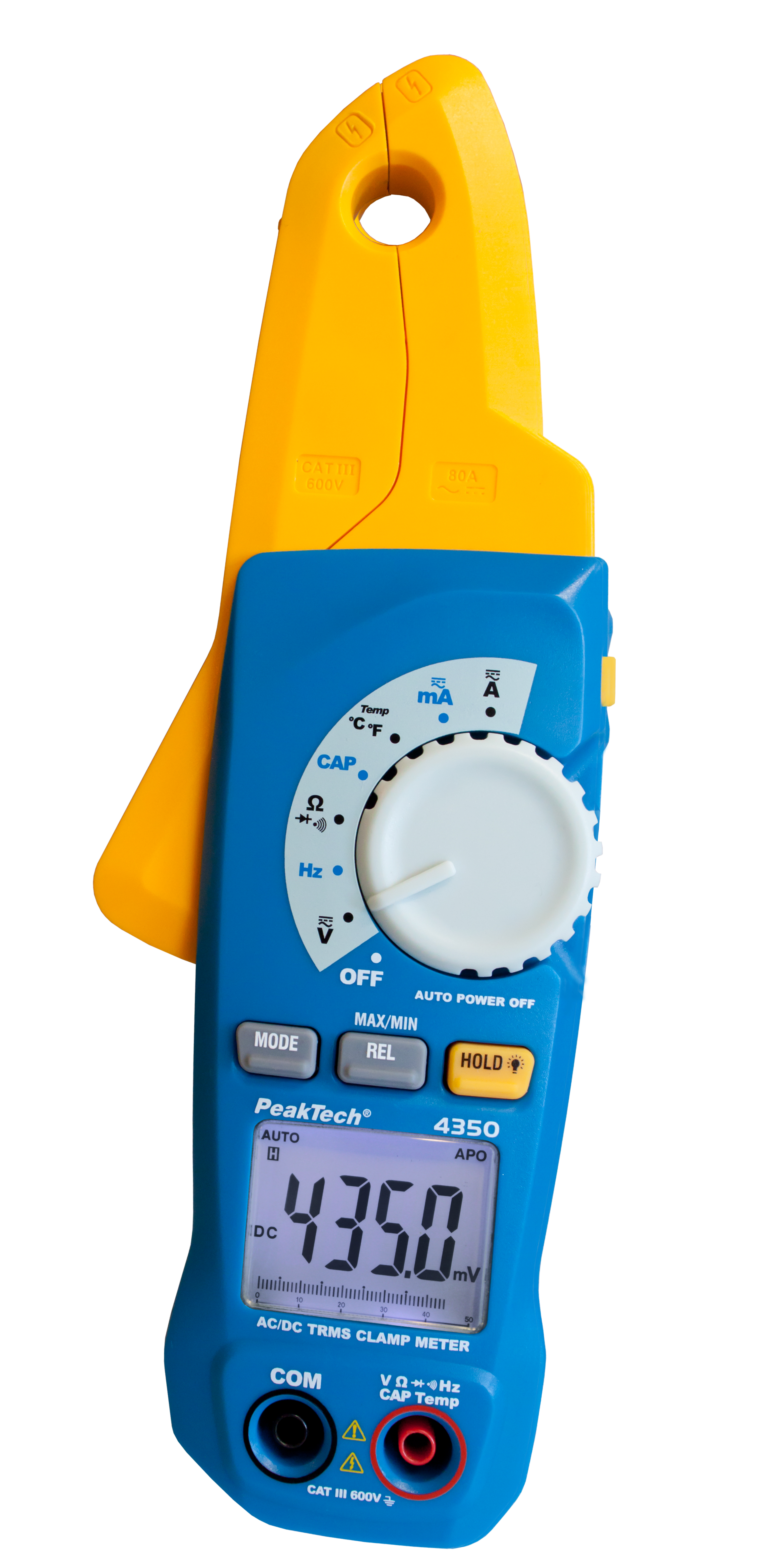 «PeakTech® P 4350» TRMS Current Clamp Meter, 4.000 Counts, 80 A AC/DC