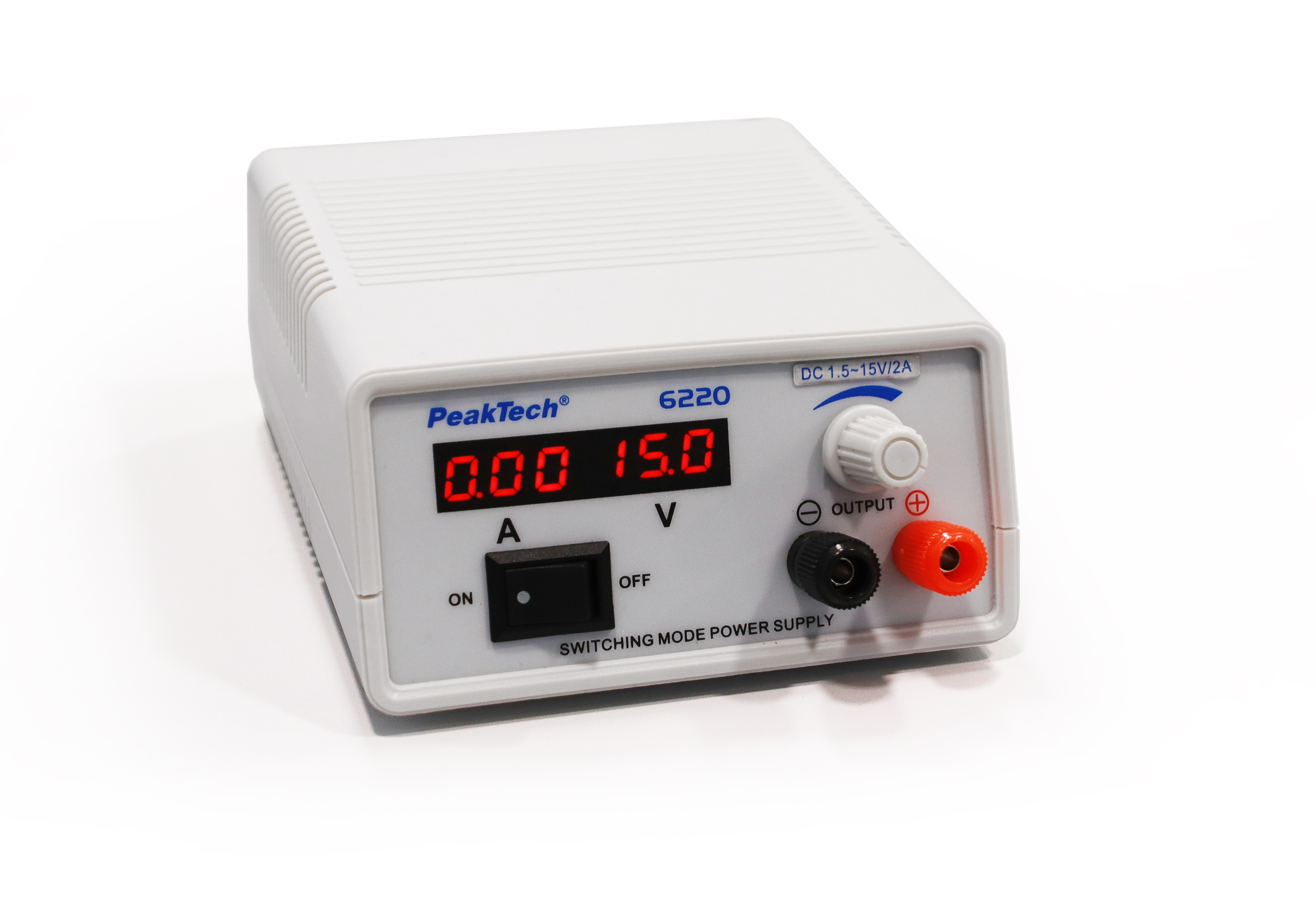 «PeakTech® P 6220» Mini power supply, 1,5 - 15 V / 2 A DC