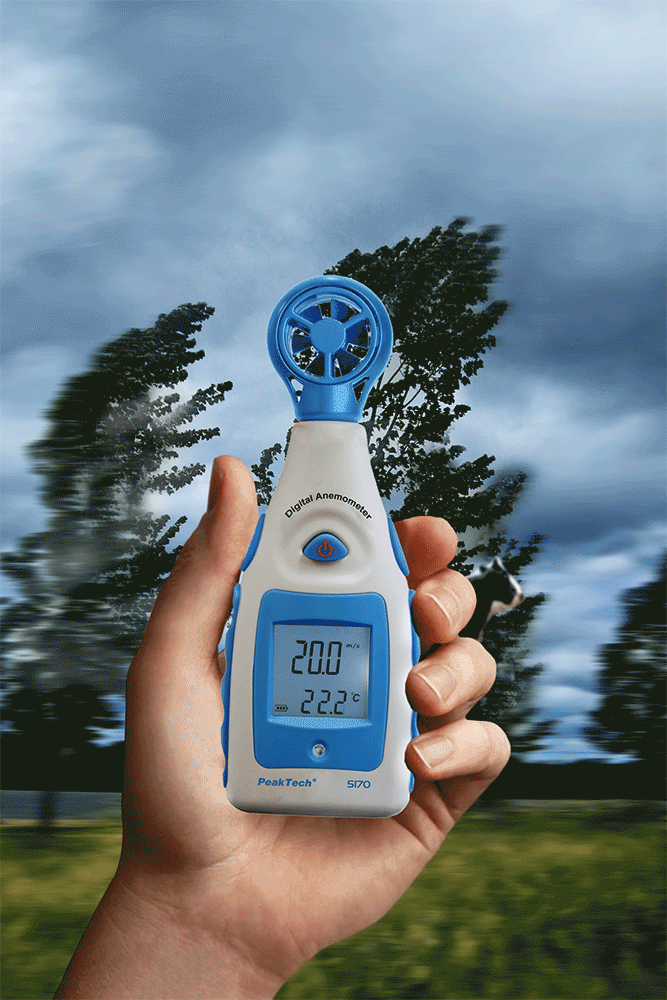 «PeakTech® P 5170» Vane anemometer with thermometer