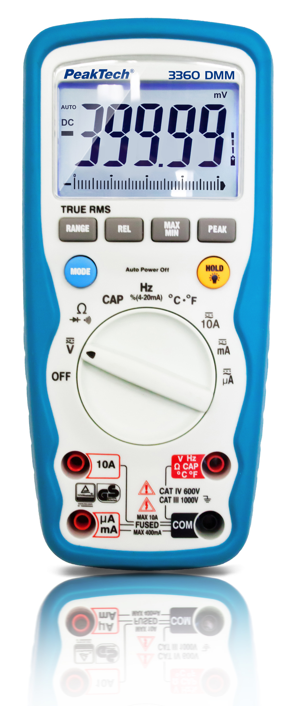 «PeakTech® P 3360» Digital multimeter, 40,000 counts, IP67 & TrueRMS