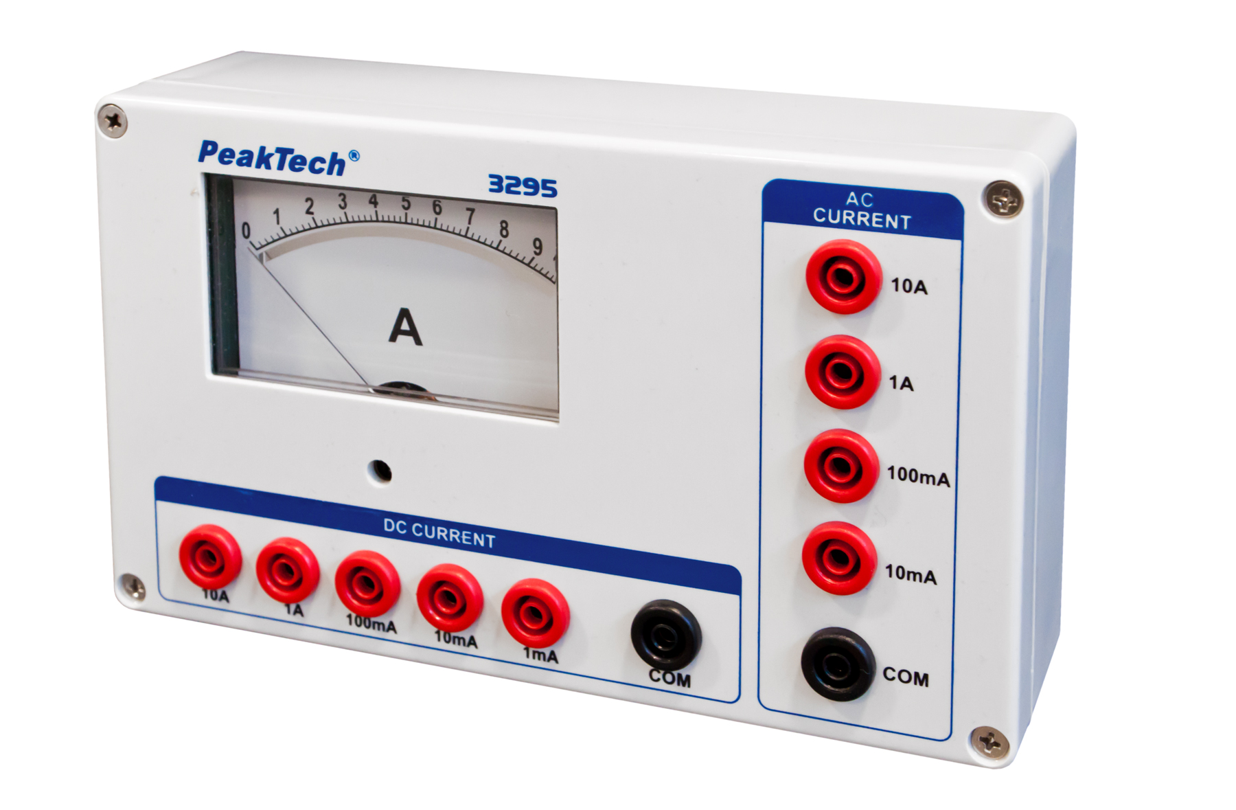 «PeakTech® P 3295» Analog ammeter - 0 ... 1/10/100 mA / 1/10 A AC/DC