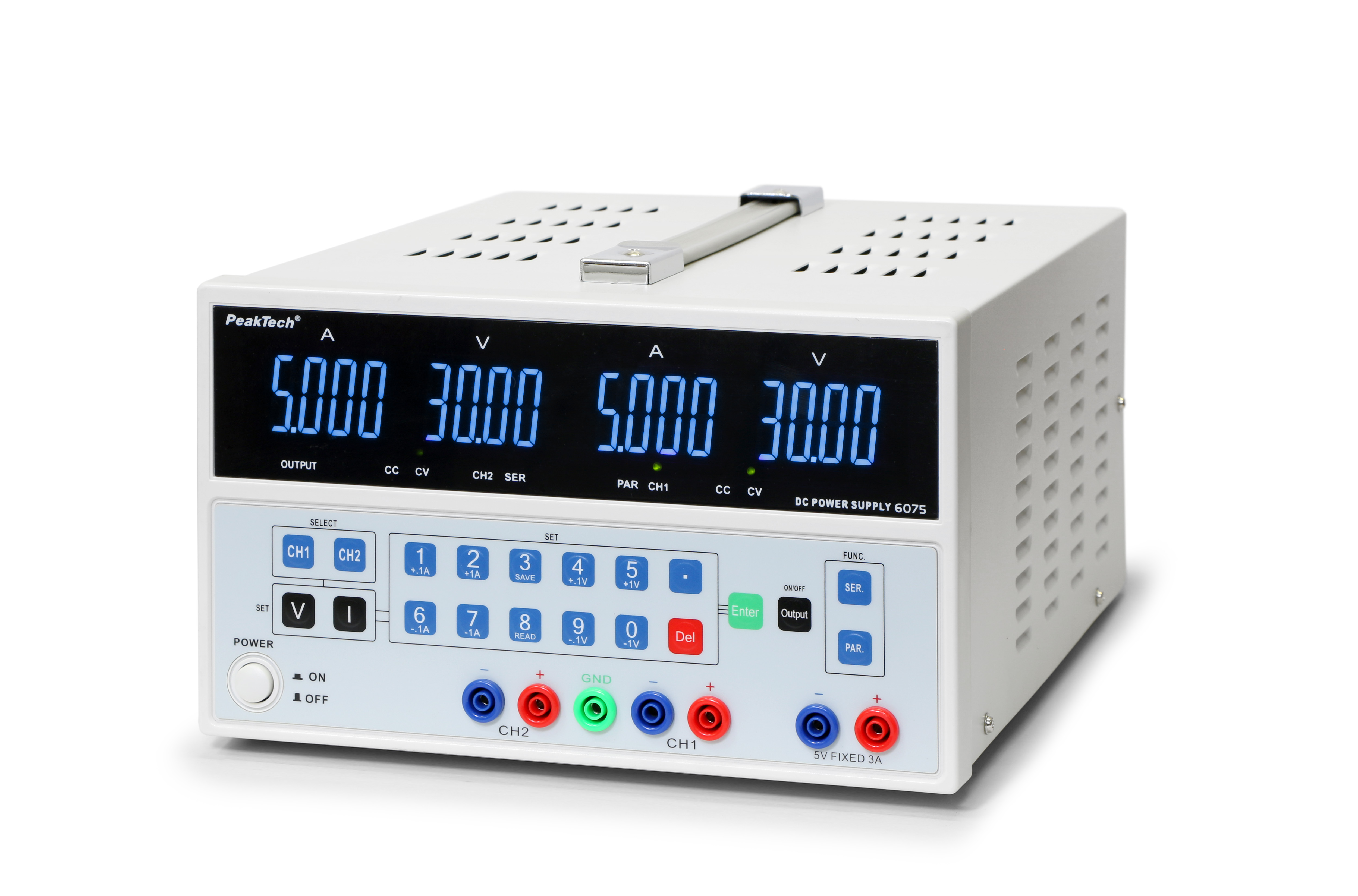«PeakTech® P 6075» Digital Laboratory Power Supply with USB