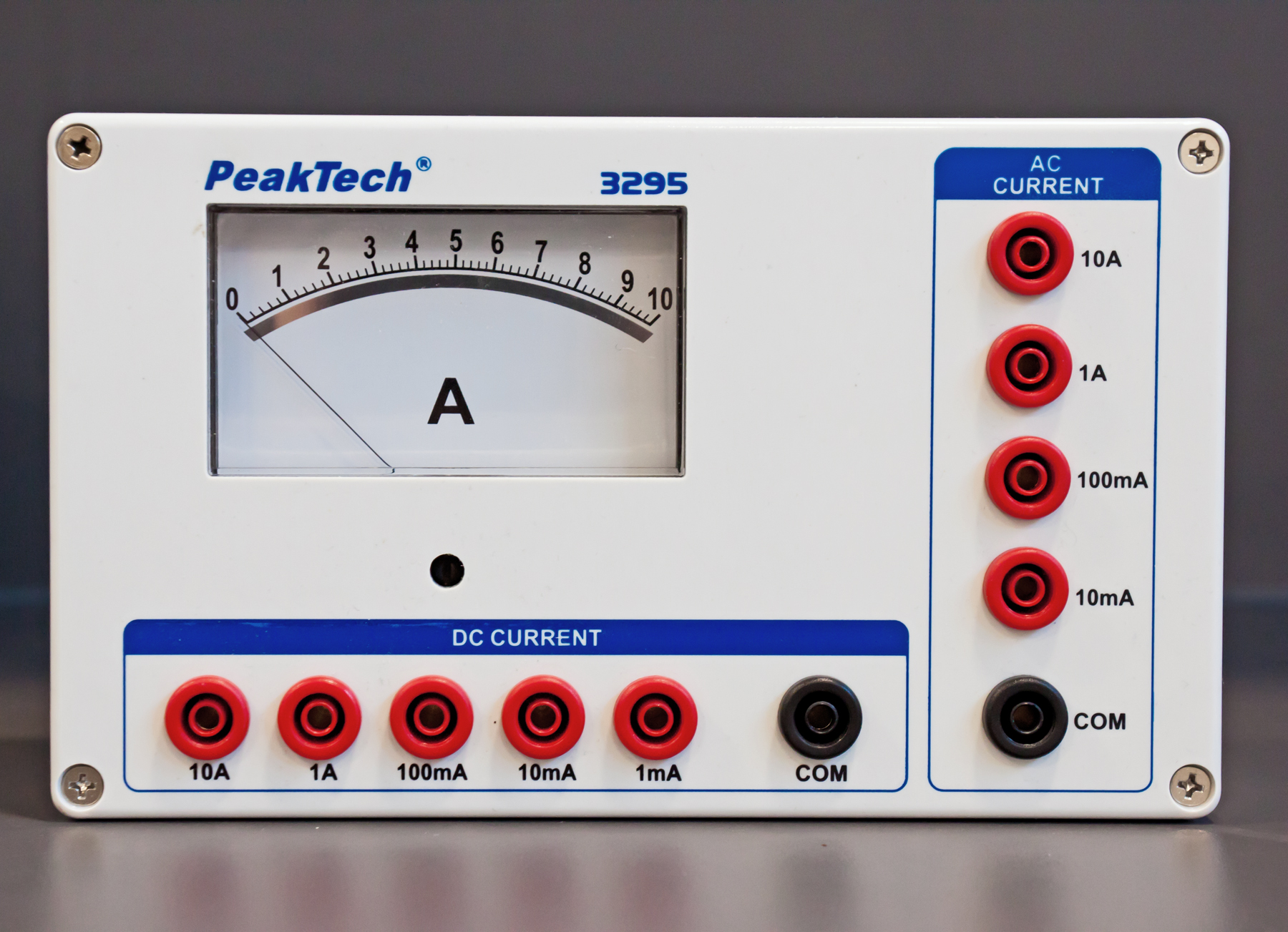 «PeakTech® P 3295» Analog Amperemeter - 0...1/10/100 mA/1/10 A AC/DC