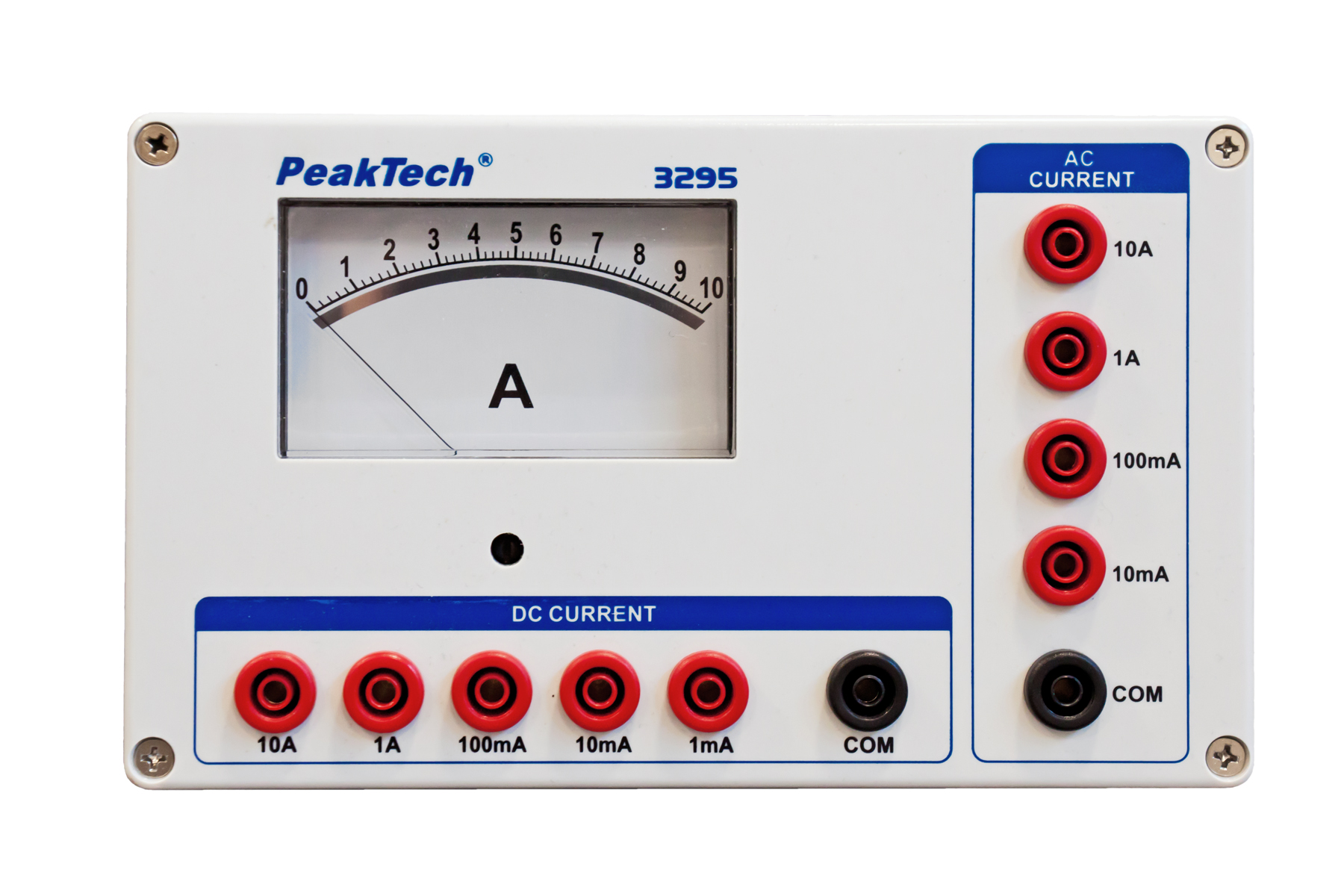 «PeakTech® P 3295» Analog ammeter - 0 ... 1/10/100 mA / 1/10 A AC/DC