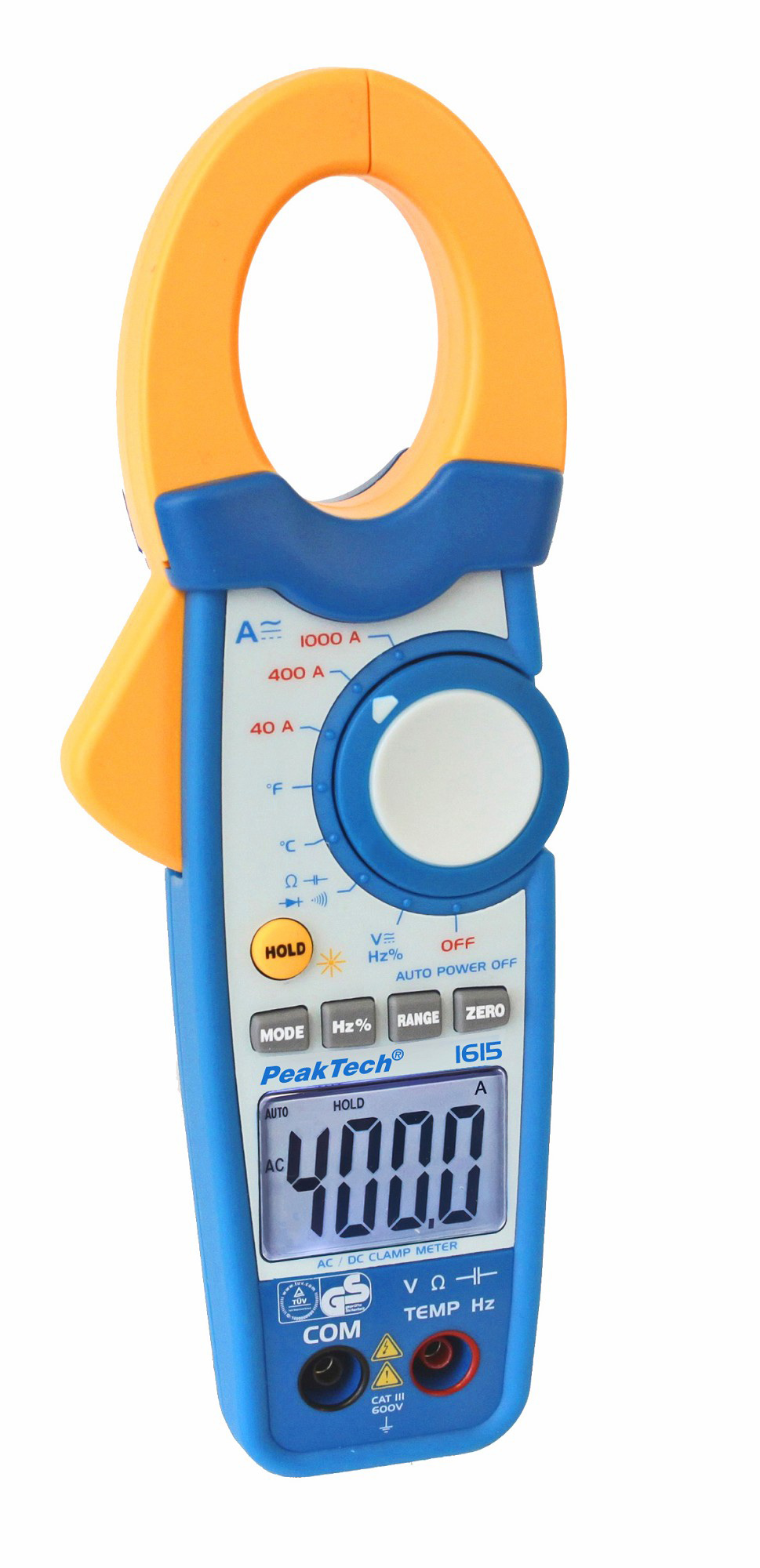 «PeakTech® P 1615» Clamp meter 4,000 counts 1000 A AC/DC