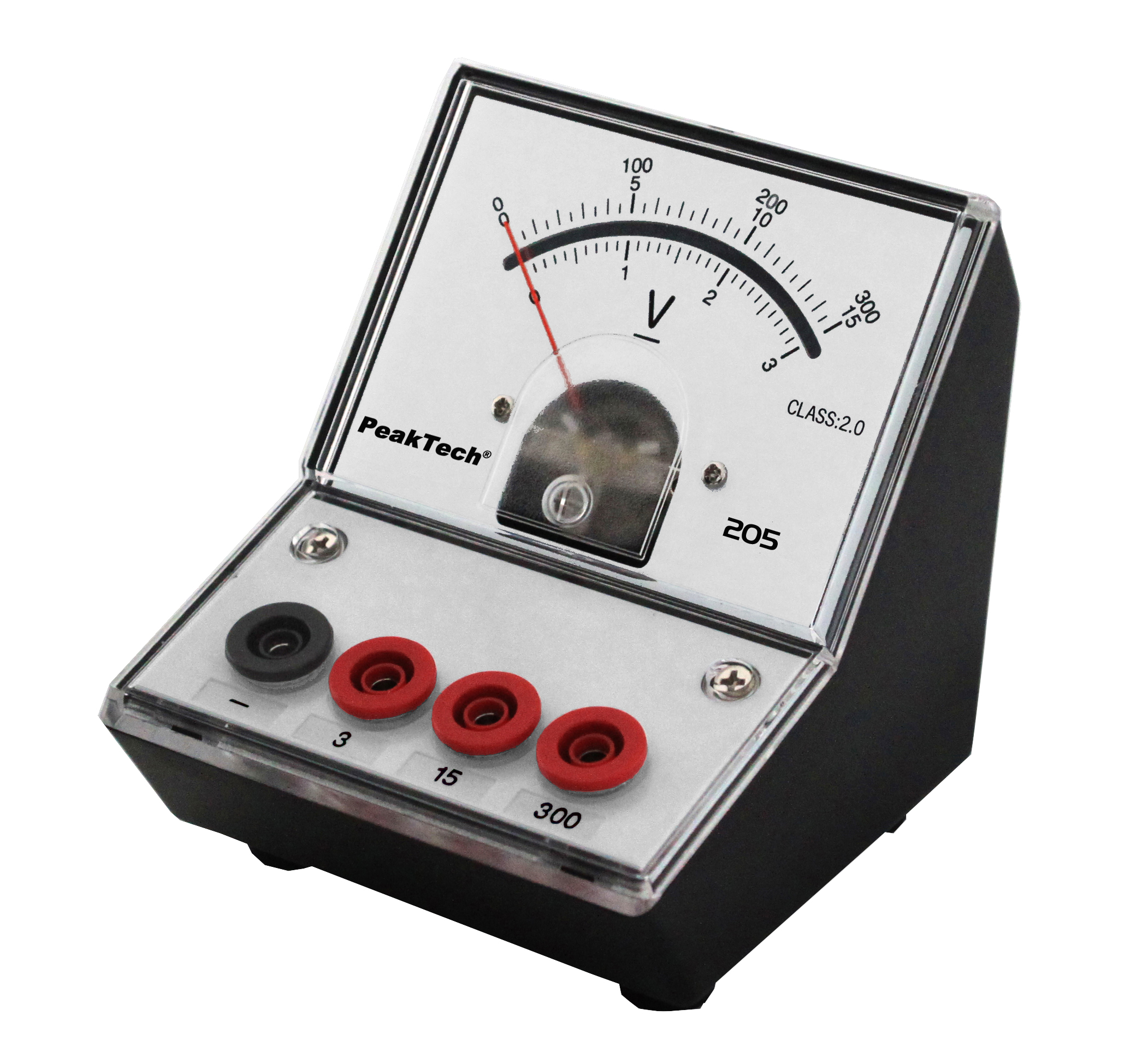 «PeakTech® P 205-07» Analog voltmeter - 0 ... 3V/15V/300V DC